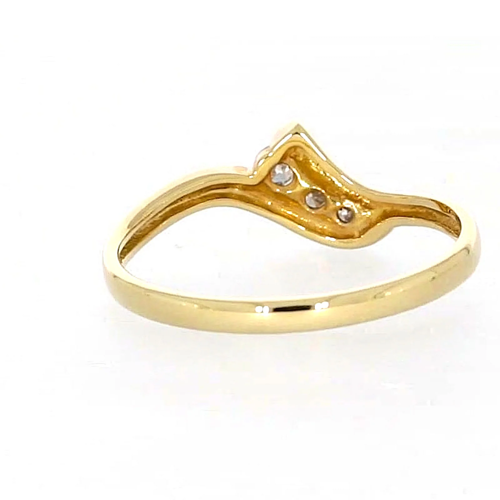 9ct Yellow Gold Round Brilliant Cut with 0.10 CARAT tw of Diamonds Ring - Image 40