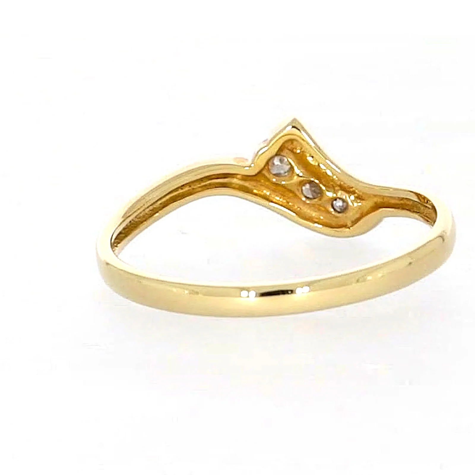 9ct Yellow Gold Round Brilliant Cut with 0.10 CARAT tw of Diamonds Ring - Image 41