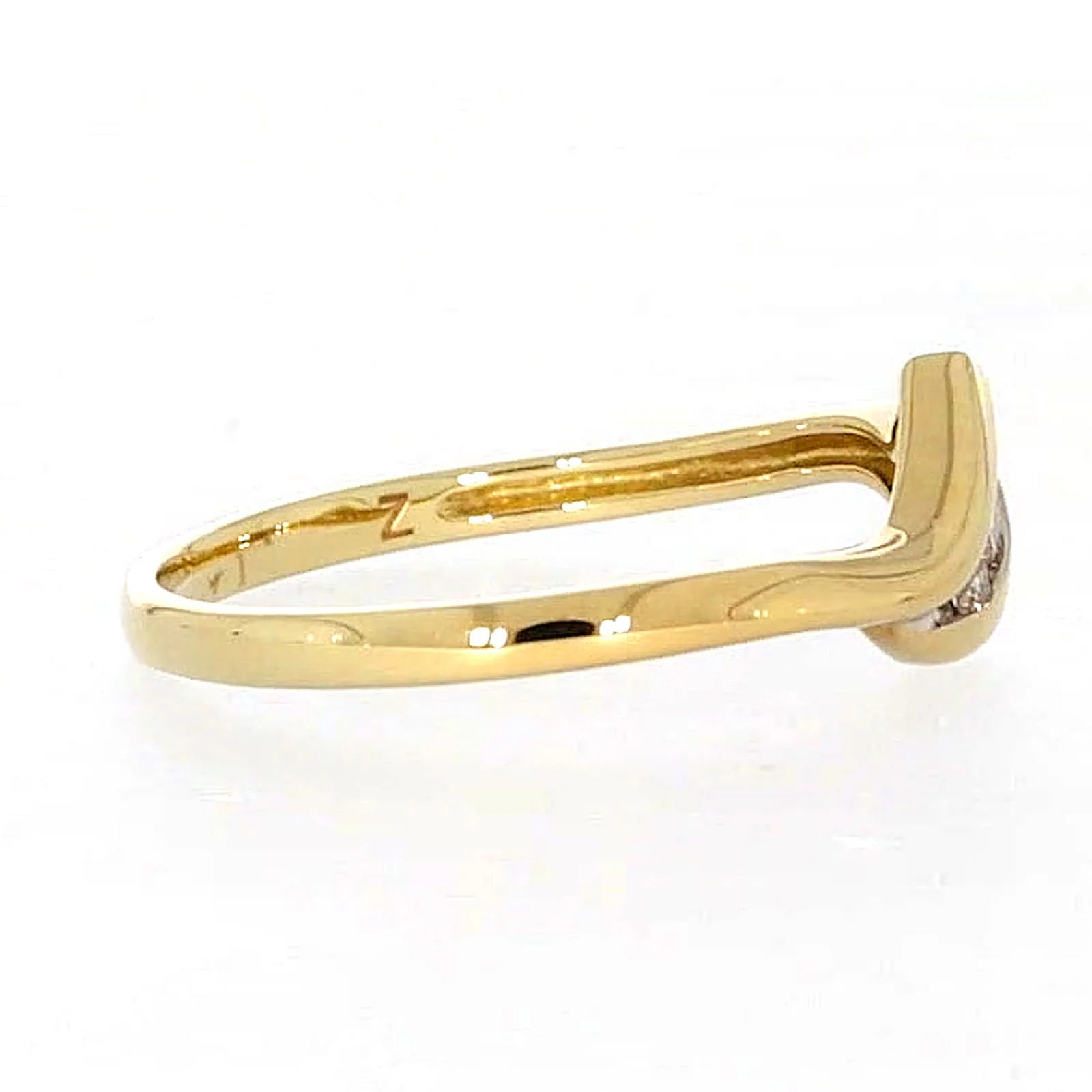 9ct Yellow Gold Round Brilliant Cut with 0.10 CARAT tw of Diamonds Ring - Image 58