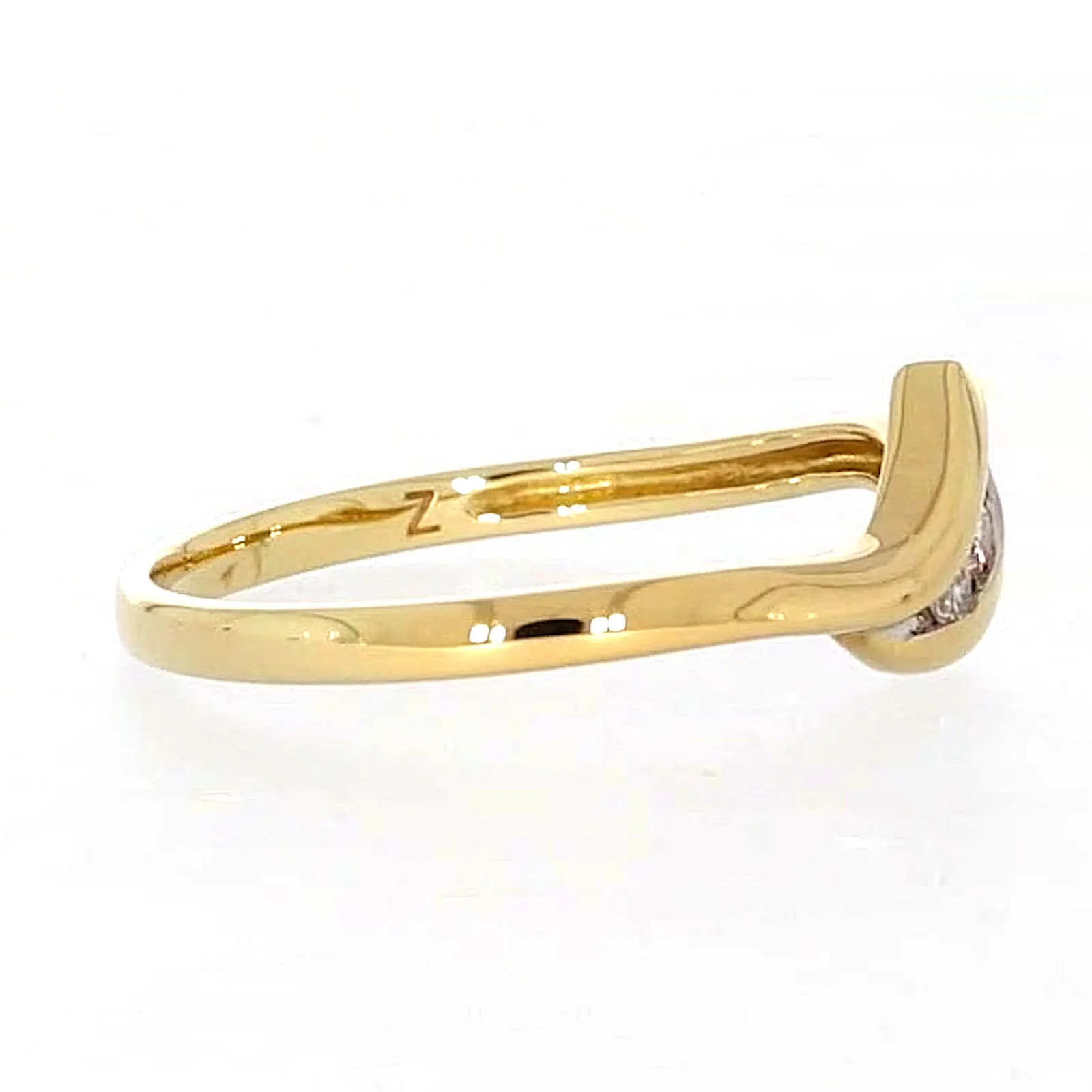 9ct Yellow Gold Round Brilliant Cut with 0.10 CARAT tw of Diamonds Ring - Image 59