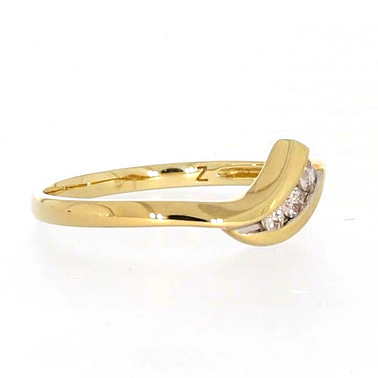 9ct Yellow Gold Round Brilliant Cut with 0.10 CARAT tw of Diamonds Ring - Image 65