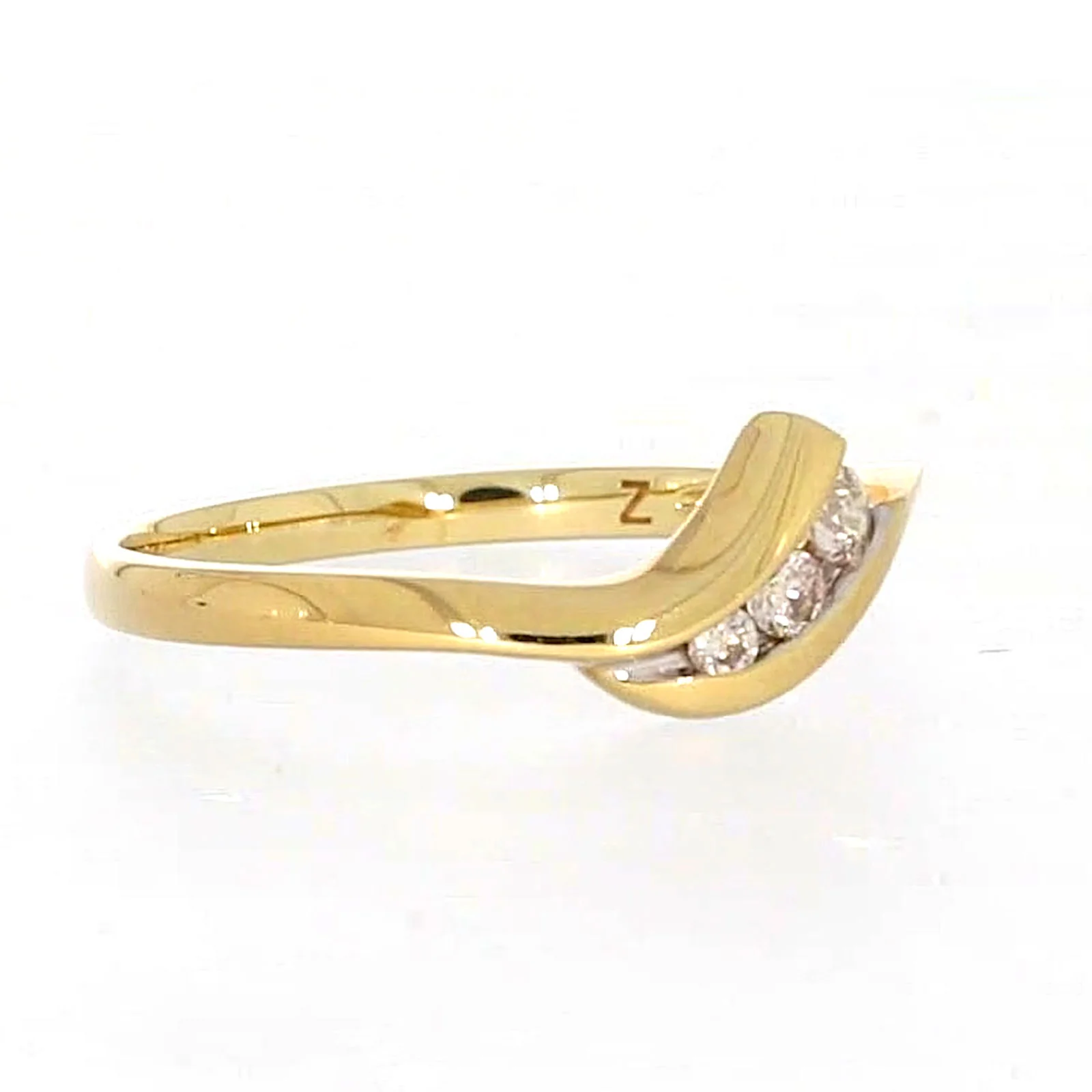 9ct Yellow Gold Round Brilliant Cut with 0.10 CARAT tw of Diamonds Ring - Image 67
