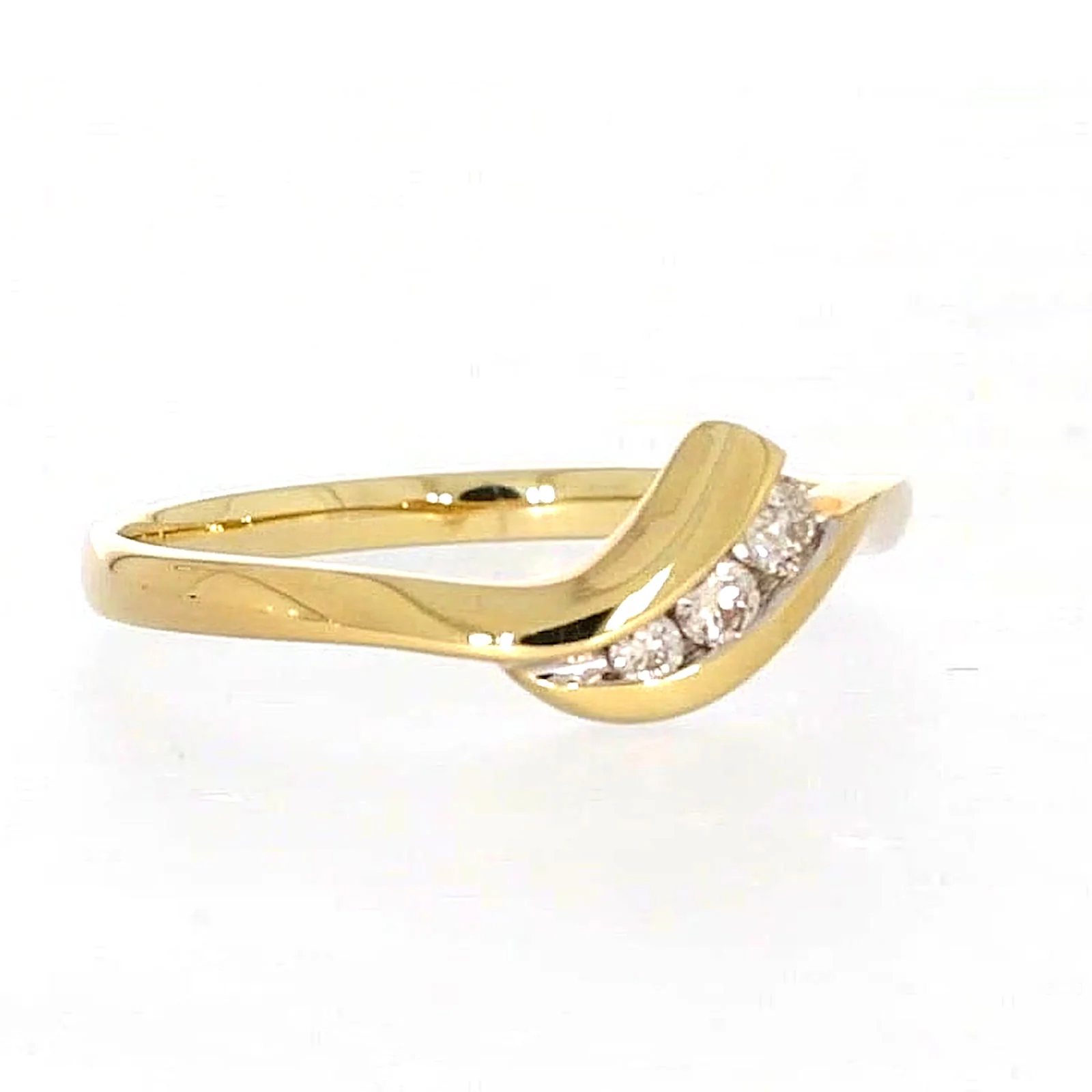 9ct Yellow Gold Round Brilliant Cut with 0.10 CARAT tw of Diamonds Ring - Image 69