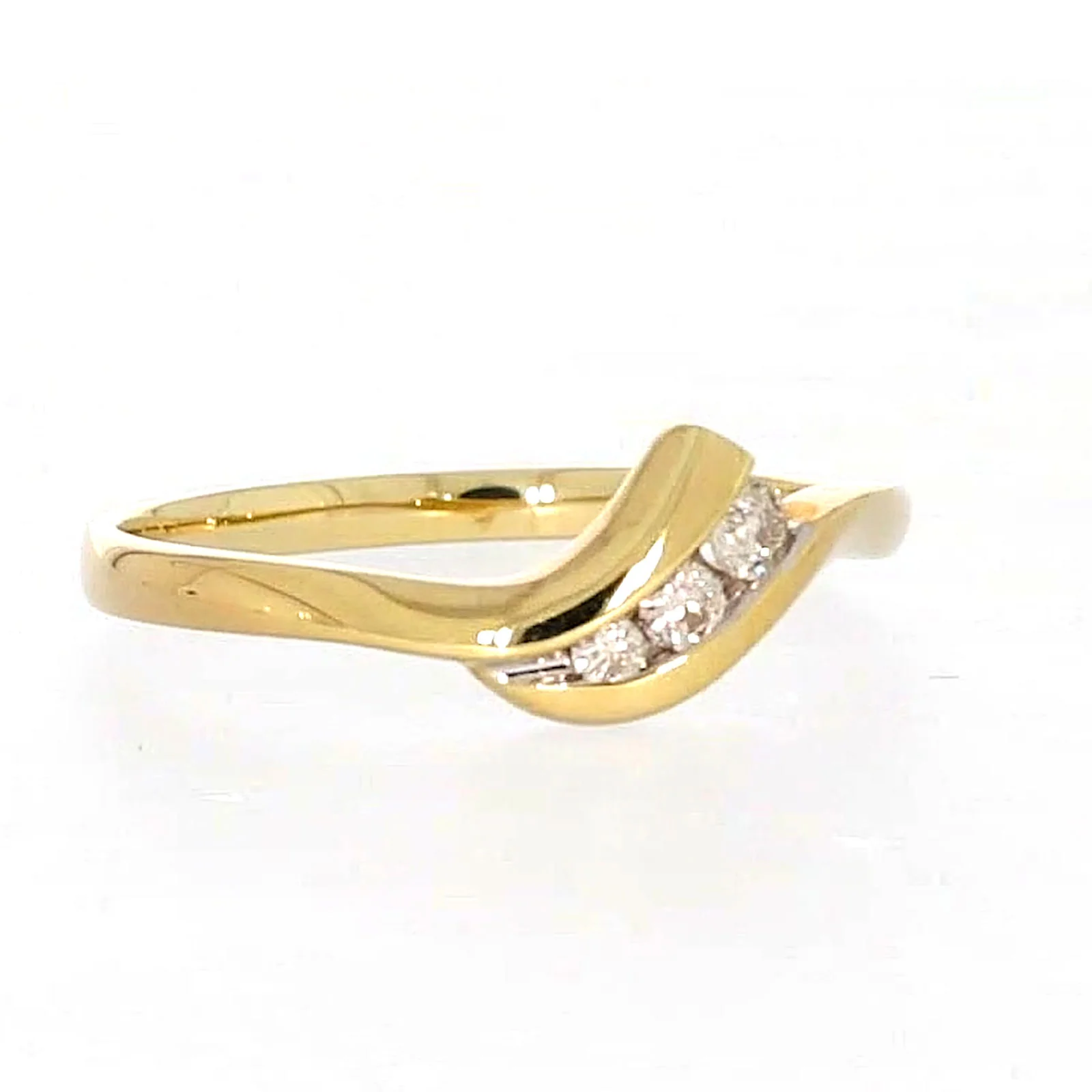 9ct Yellow Gold Round Brilliant Cut with 0.10 CARAT tw of Diamonds Ring - Image 70