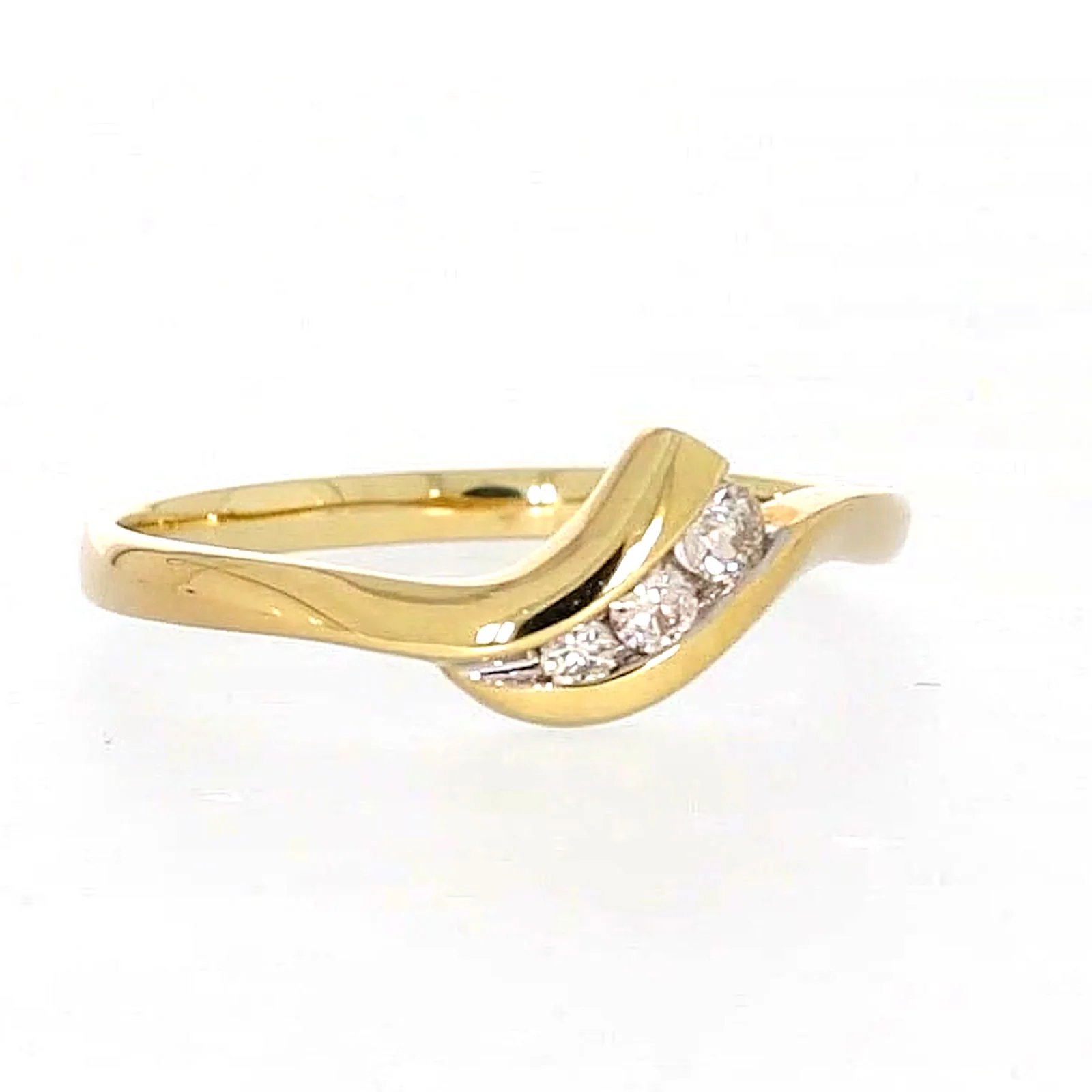 9ct Yellow Gold Round Brilliant Cut with 0.10 CARAT tw of Diamonds Ring - Image 71