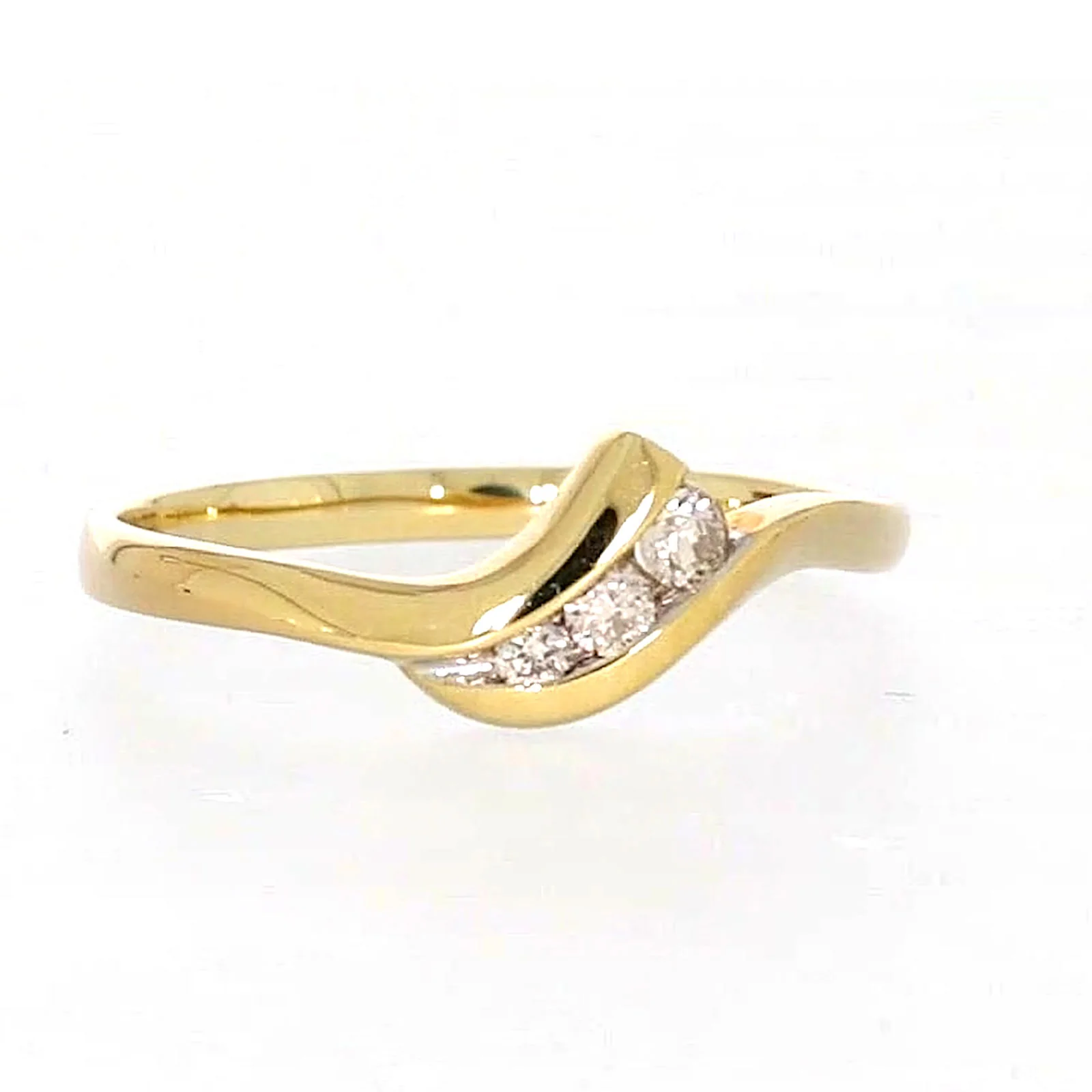 9ct Yellow Gold Round Brilliant Cut with 0.10 CARAT tw of Diamonds Ring - Image 72