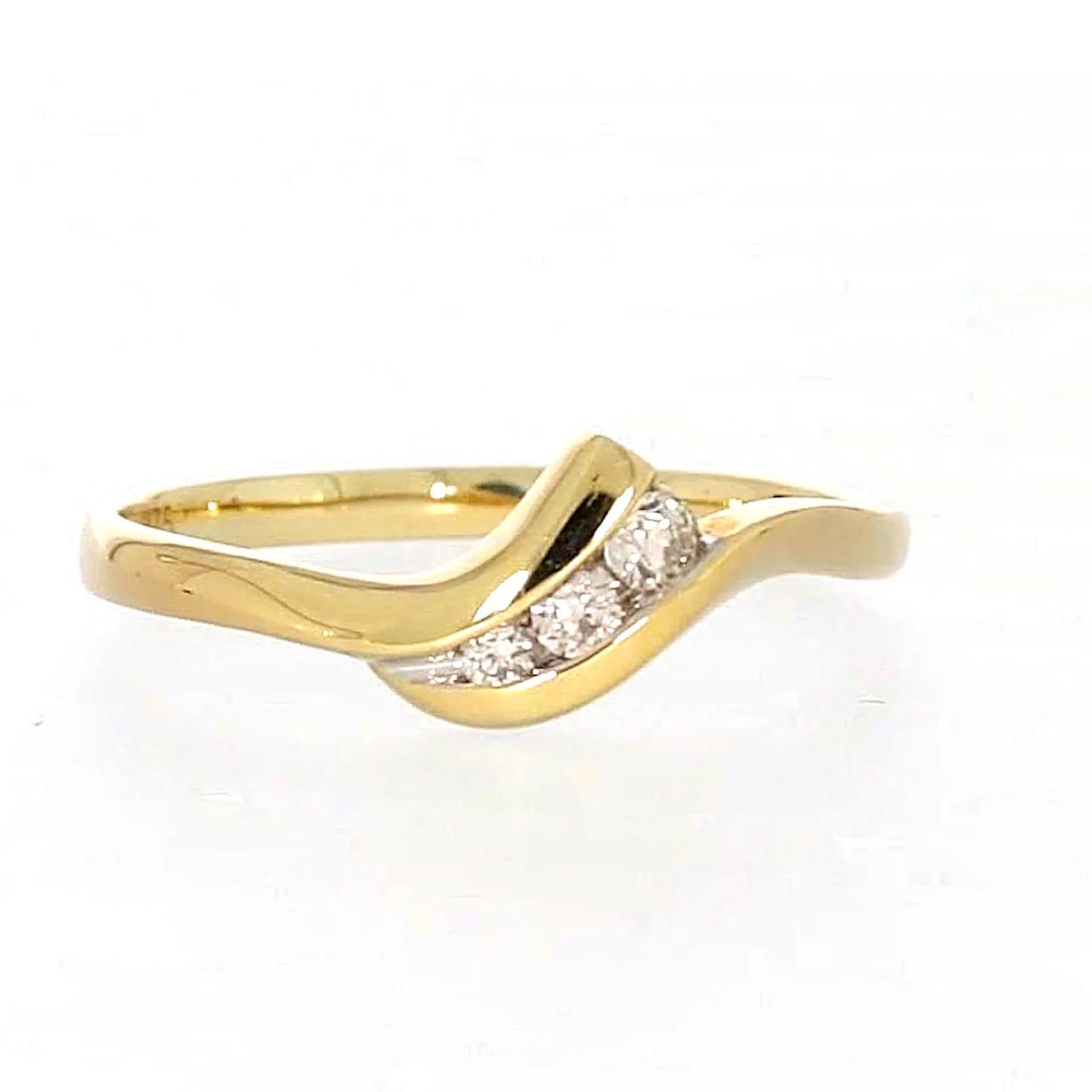 9ct Yellow Gold Round Brilliant Cut with 0.10 CARAT tw of Diamonds Ring - Image 73