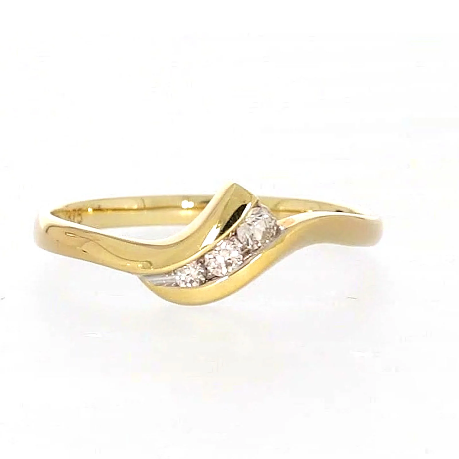 9ct Yellow Gold Round Brilliant Cut with 0.10 CARAT tw of Diamonds Ring - Image 74