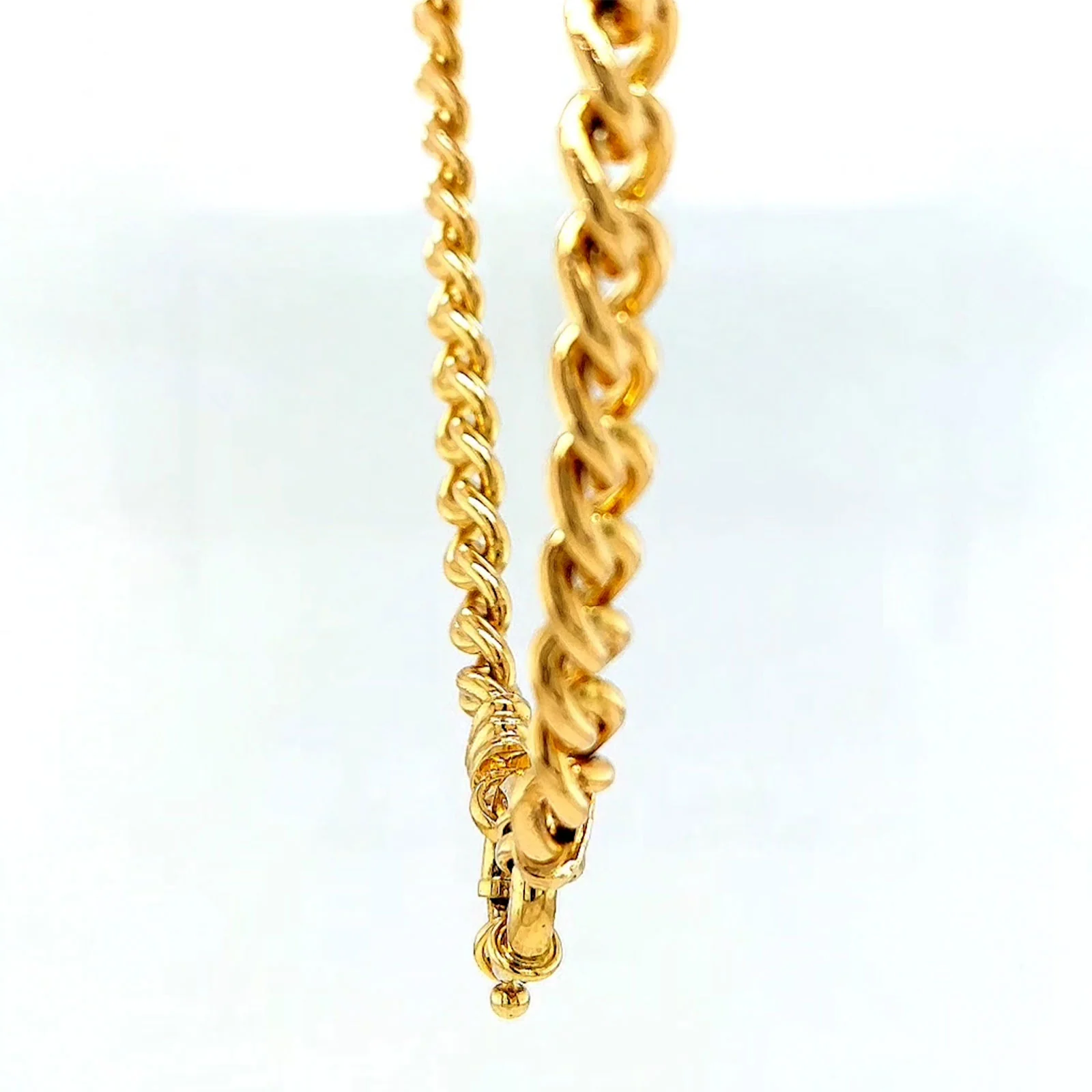 9ct Yellow Gold Silver Filled 50cm Curb with Bolt Ring Necklace - Image 18
