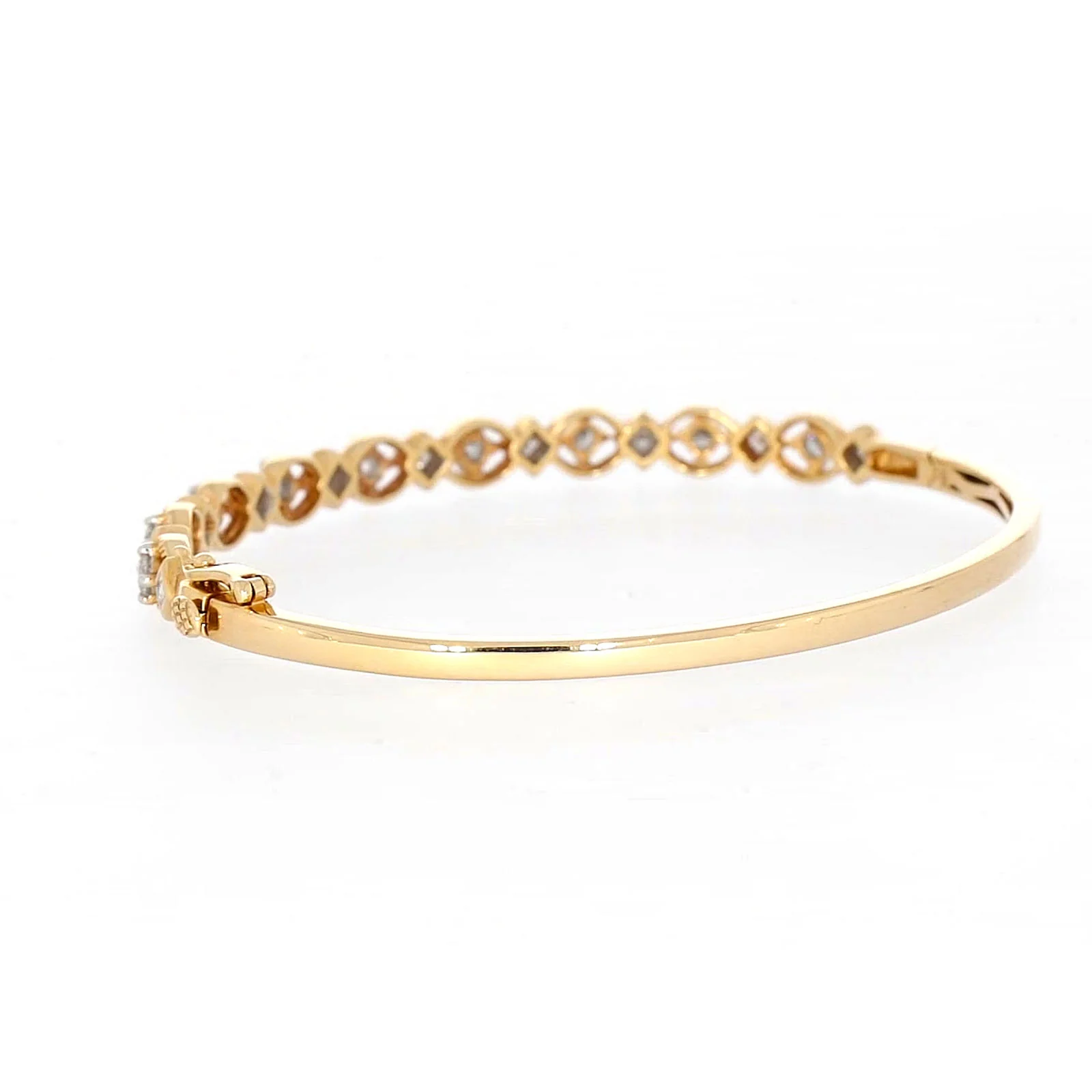 Paris 14ct Yellow Gold Princess & Round Brilliant Cut with 1 1/2 CARAT tw of Diamonds Bangle - Image 29