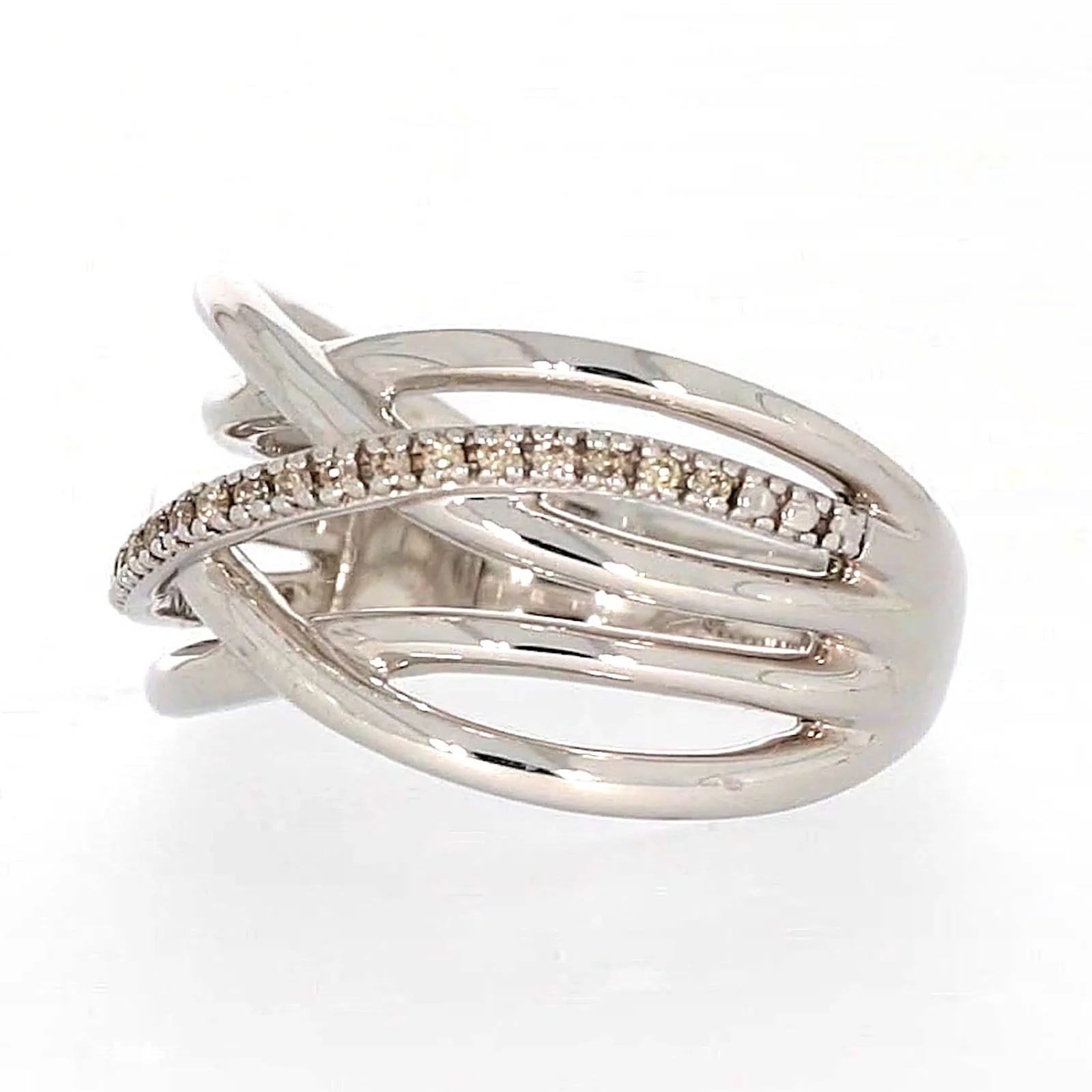 Sterling Silver Round Brilliant Cut with 0.10 CARAT tw of Diamonds Ring - Image 10