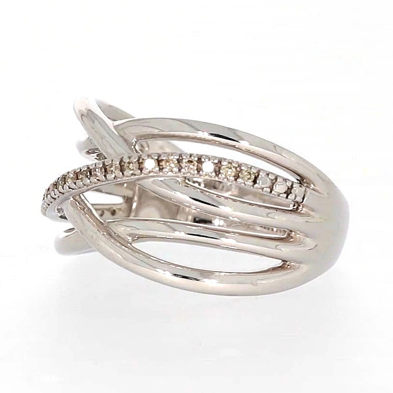 Sterling Silver Round Brilliant Cut with 0.10 CARAT tw of Diamonds Ring - Image 11
