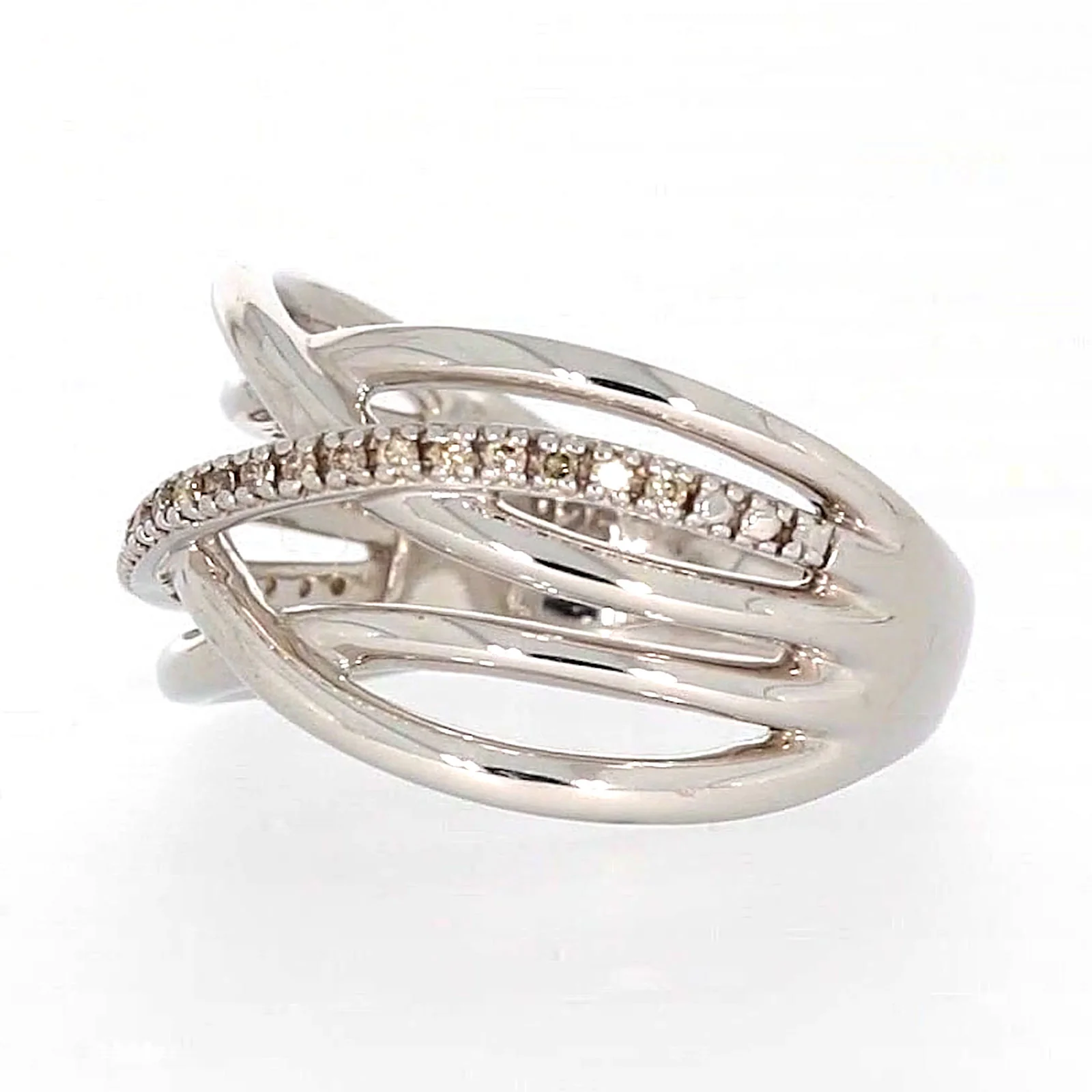 Sterling Silver Round Brilliant Cut with 0.10 CARAT tw of Diamonds Ring - Image 12