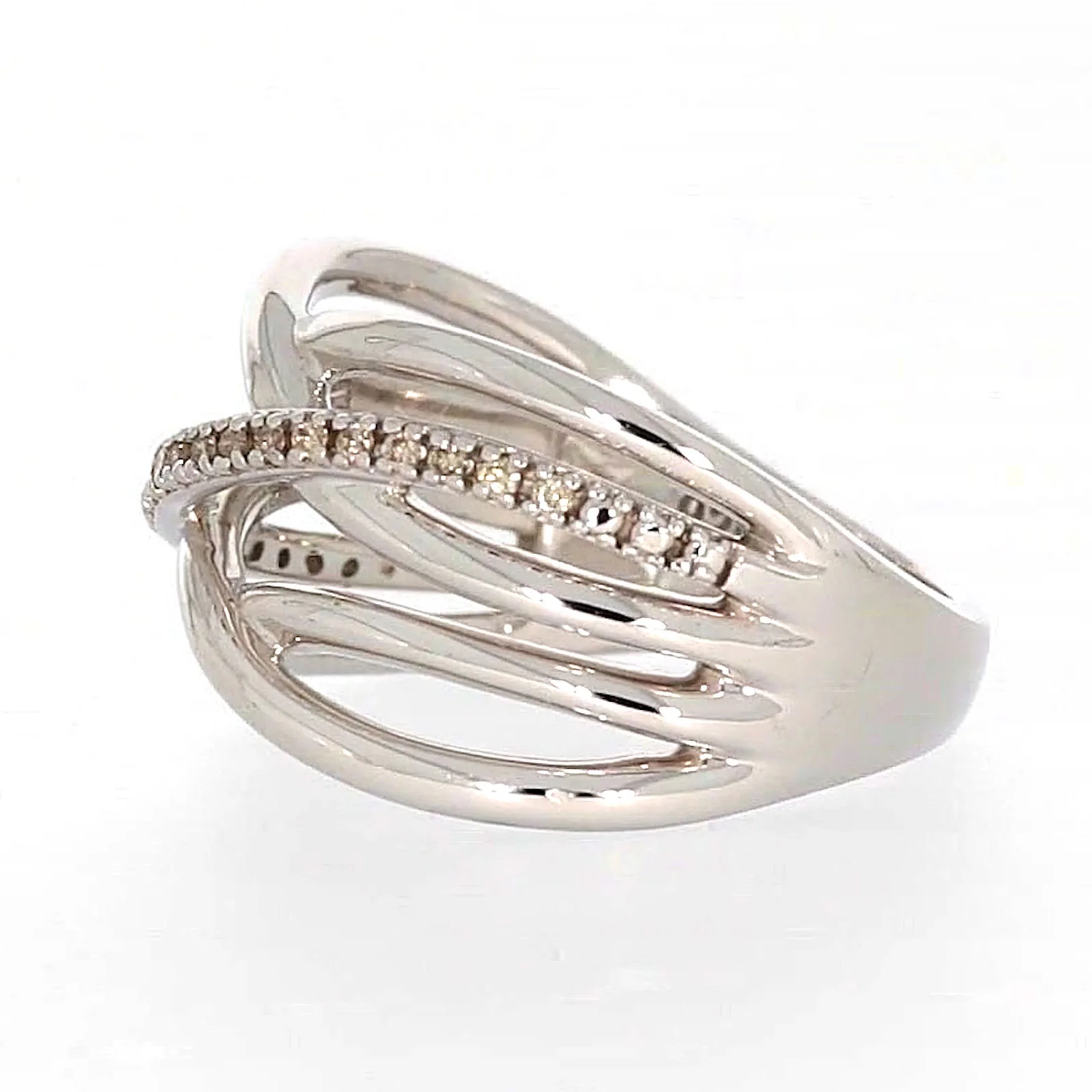 Sterling Silver Round Brilliant Cut with 0.10 CARAT tw of Diamonds Ring - Image 16
