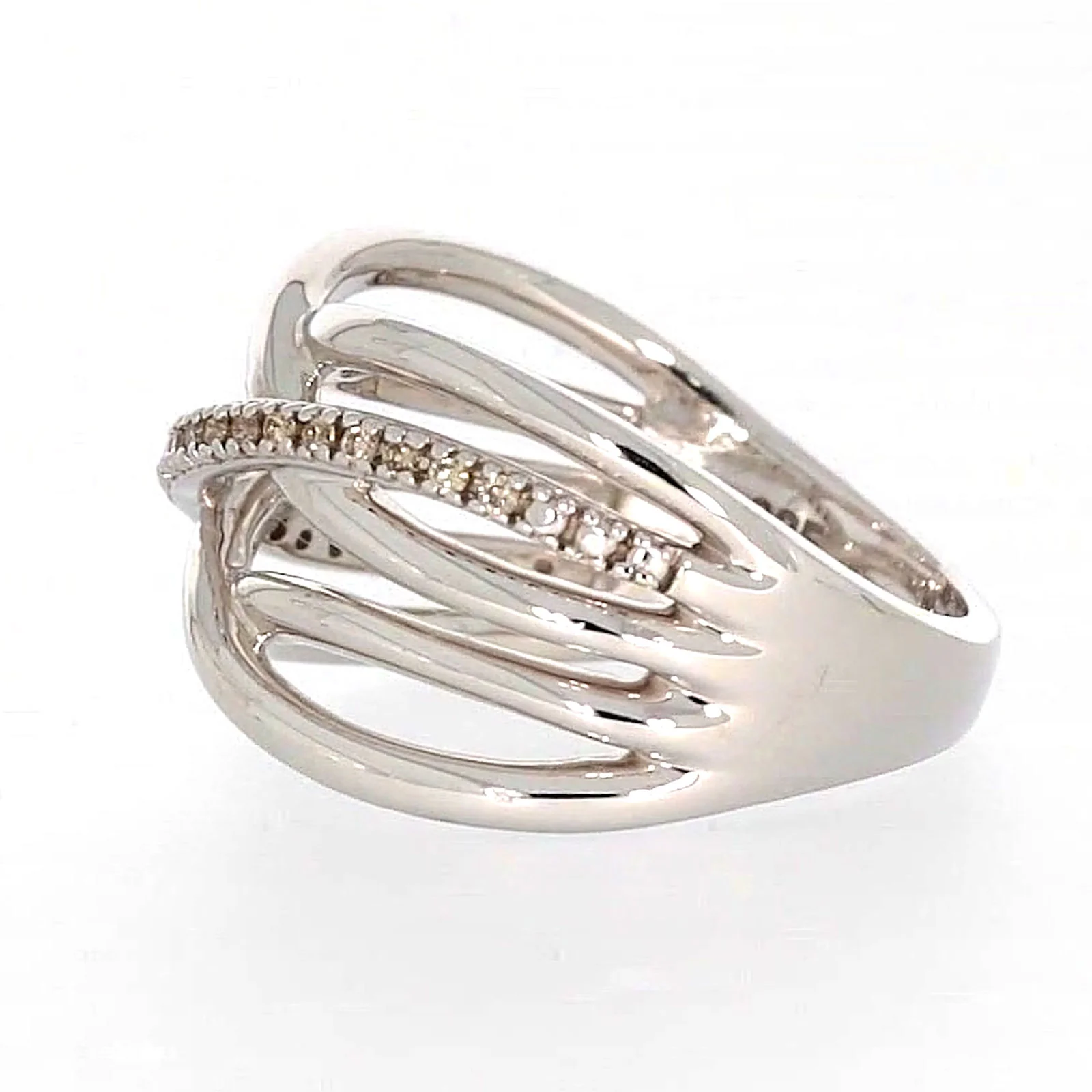 Sterling Silver Round Brilliant Cut with 0.10 CARAT tw of Diamonds Ring - Image 18