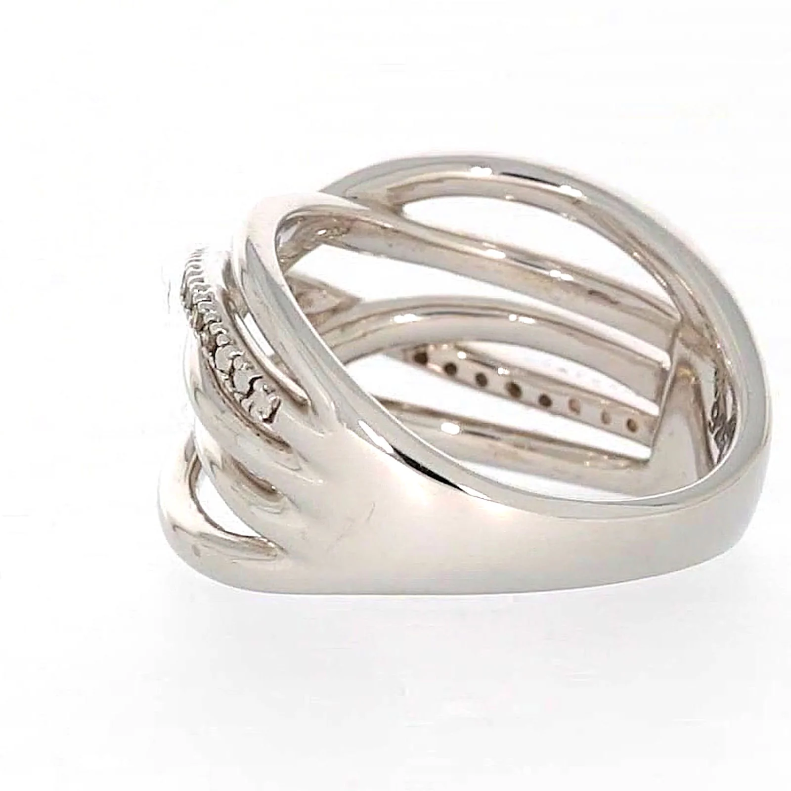 Sterling Silver Round Brilliant Cut with 0.10 CARAT tw of Diamonds Ring - Image 28