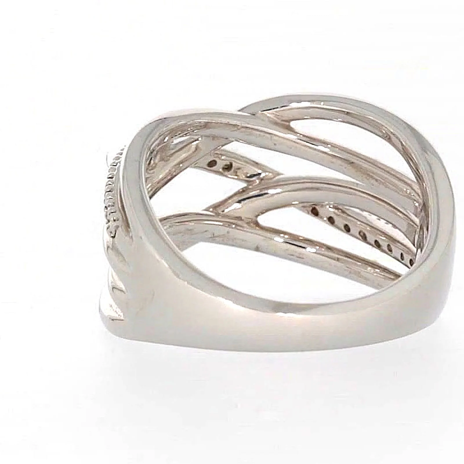 Sterling Silver Round Brilliant Cut with 0.10 CARAT tw of Diamonds Ring - Image 33