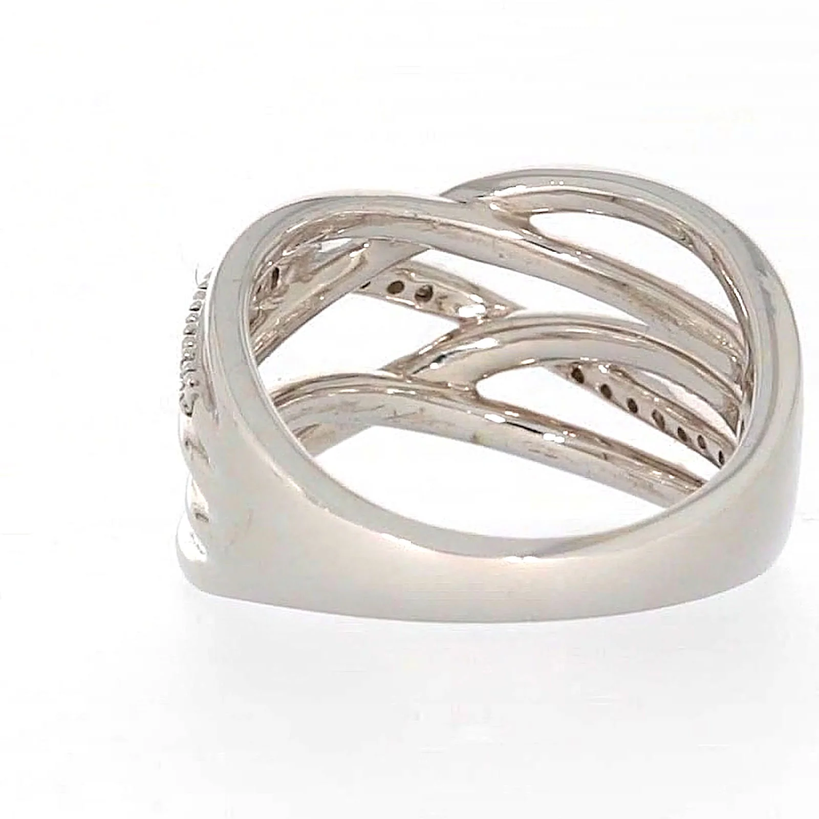 Sterling Silver Round Brilliant Cut with 0.10 CARAT tw of Diamonds Ring - Image 34