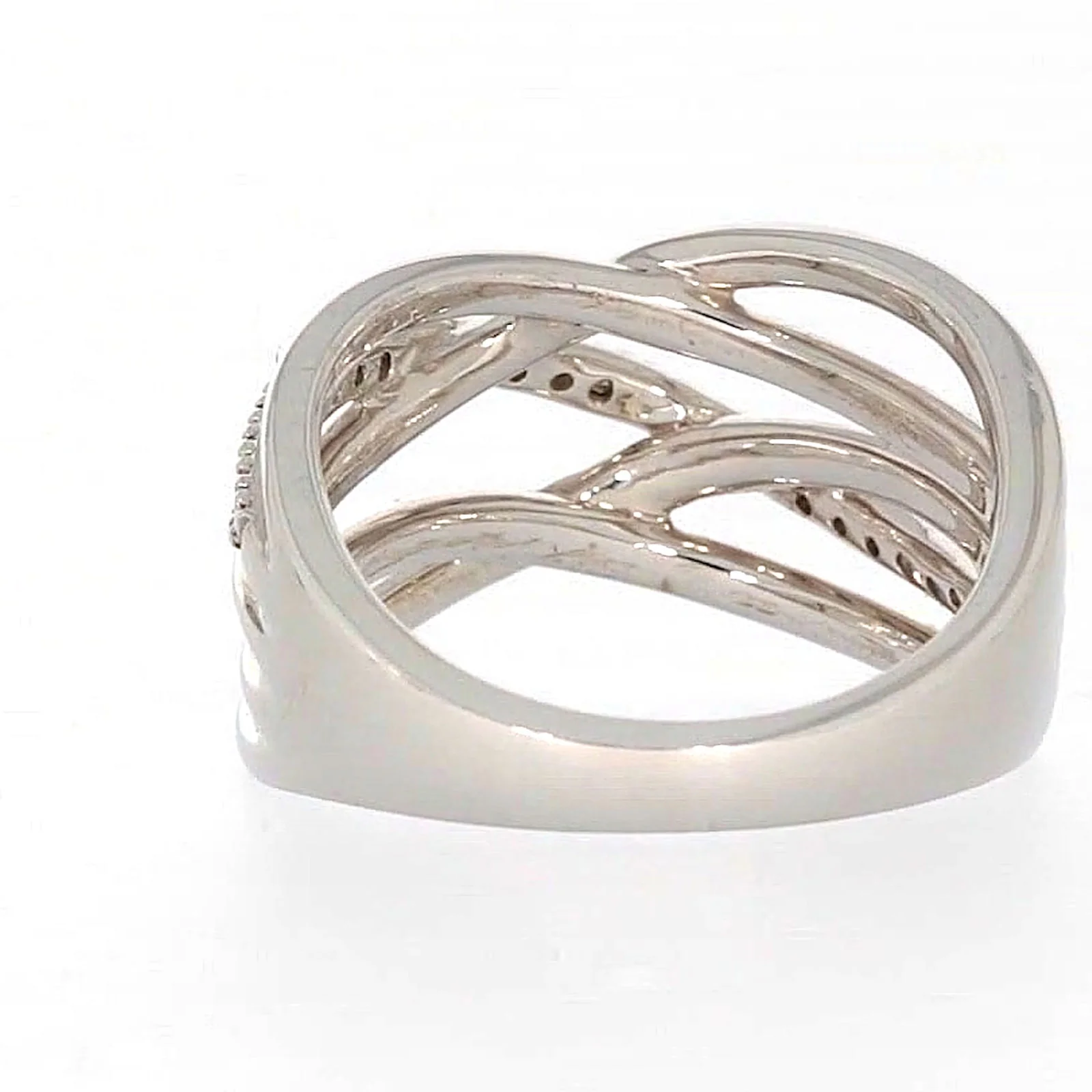 Sterling Silver Round Brilliant Cut with 0.10 CARAT tw of Diamonds Ring - Image 35