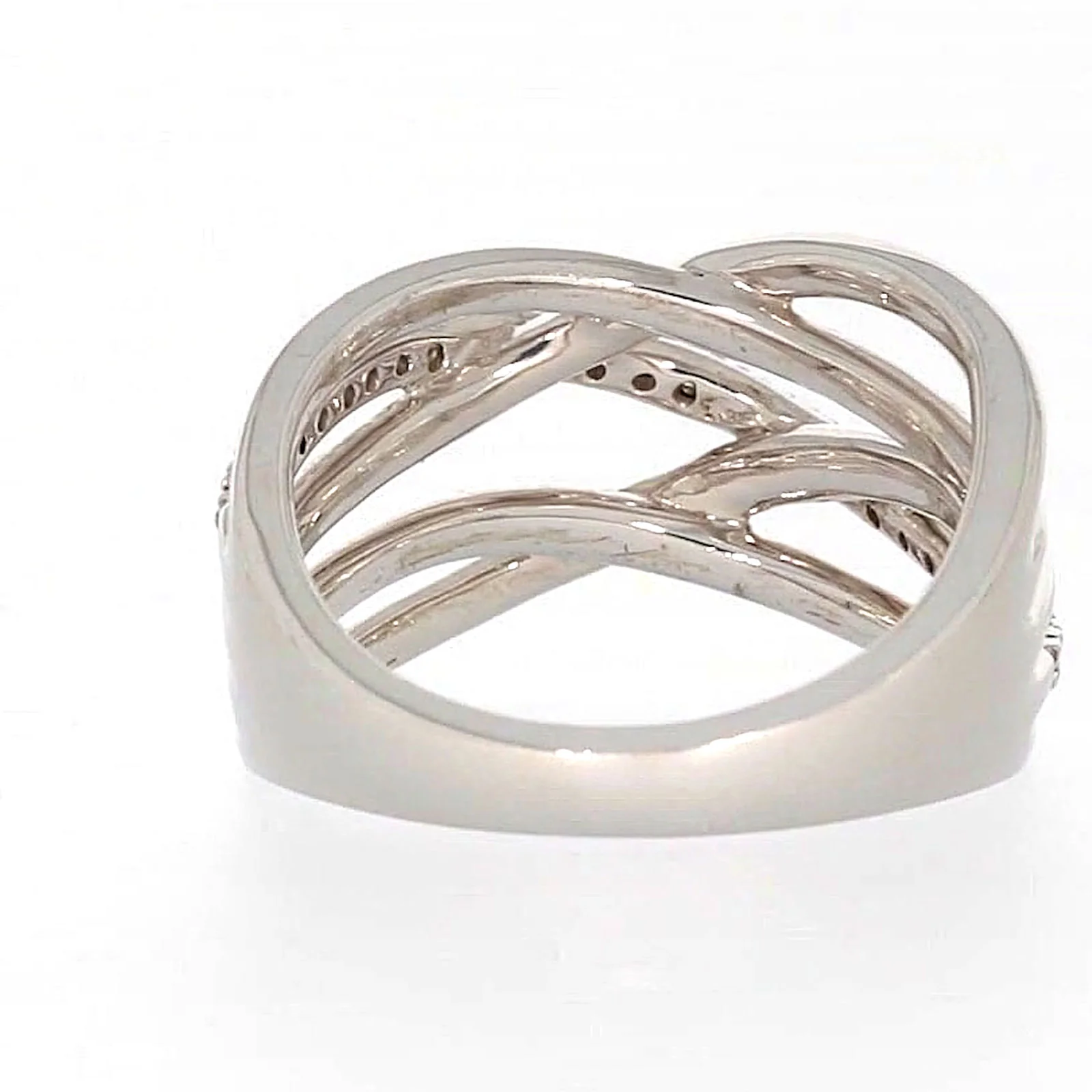 Sterling Silver Round Brilliant Cut with 0.10 CARAT tw of Diamonds Ring - Image 38