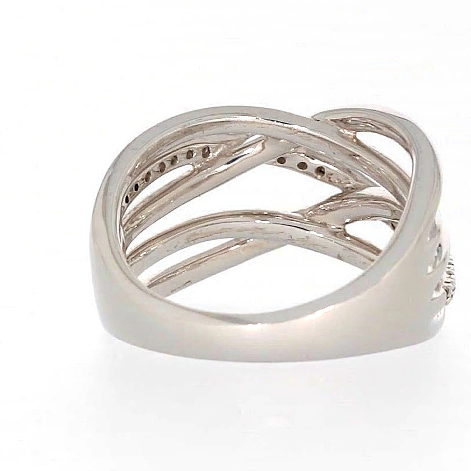 Sterling Silver Round Brilliant Cut with 0.10 CARAT tw of Diamonds Ring - Image 40