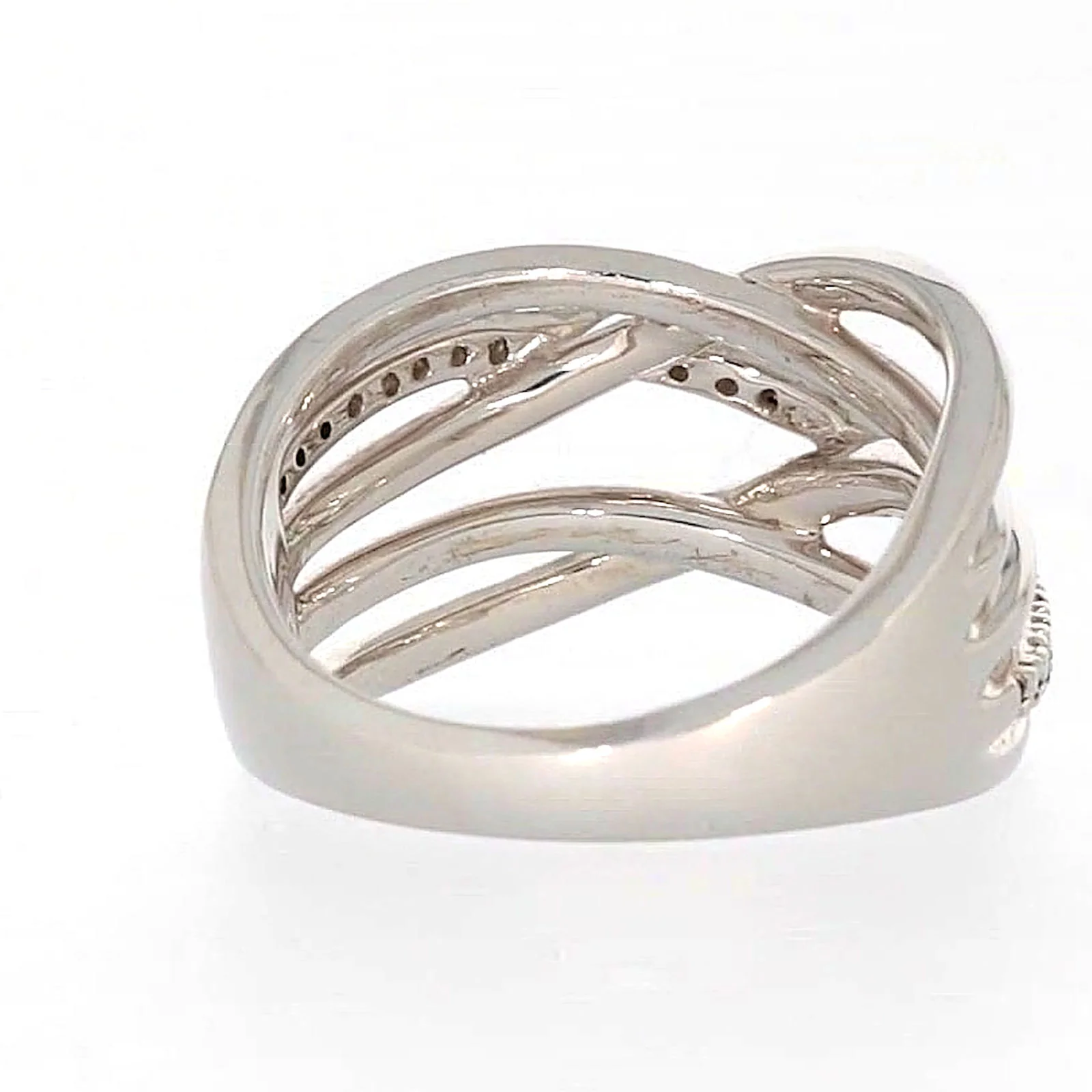 Sterling Silver Round Brilliant Cut with 0.10 CARAT tw of Diamonds Ring - Image 41