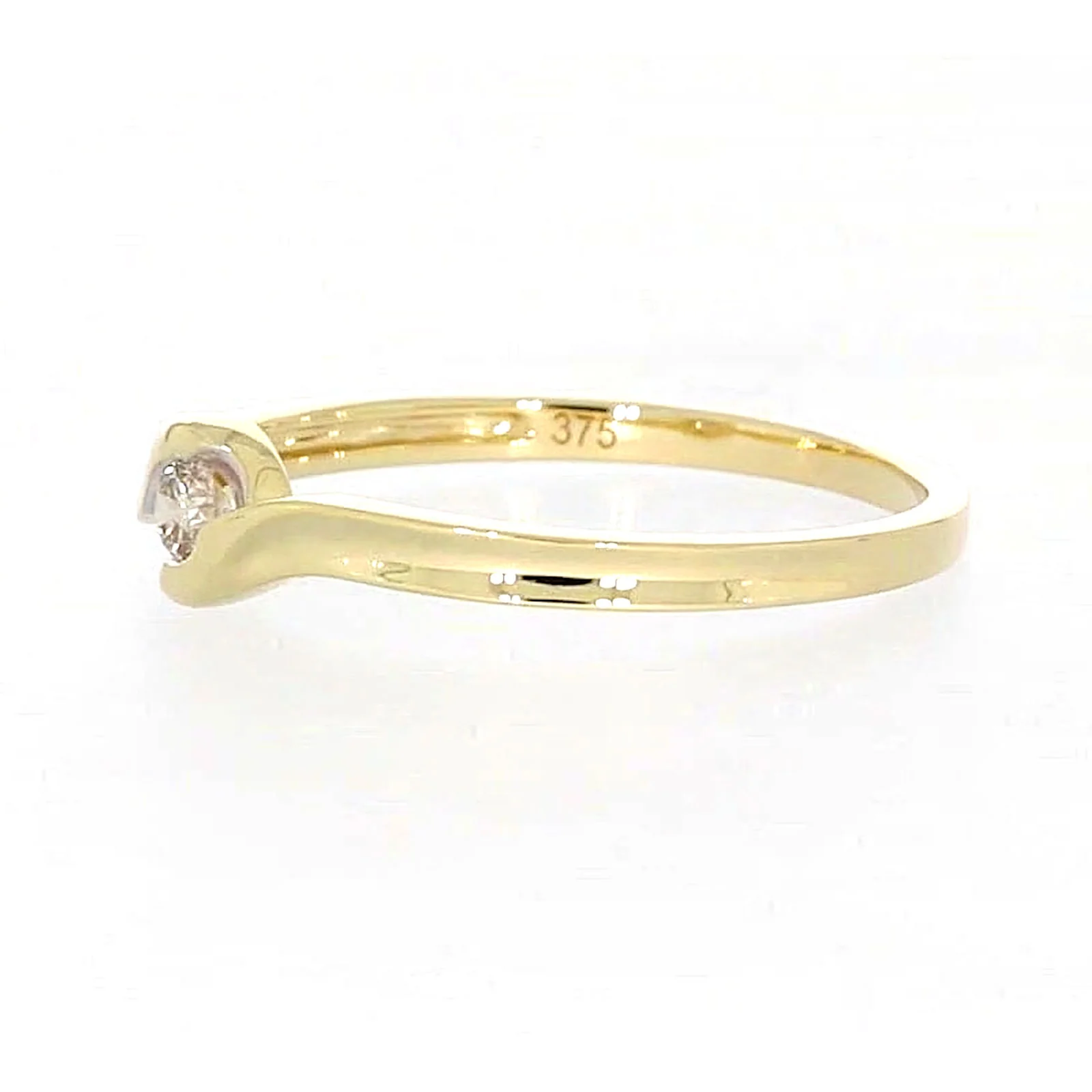 9ct Yellow Gold Round Brilliant Cut with 0.08 CARAT tw of Diamonds Ring - Image 14