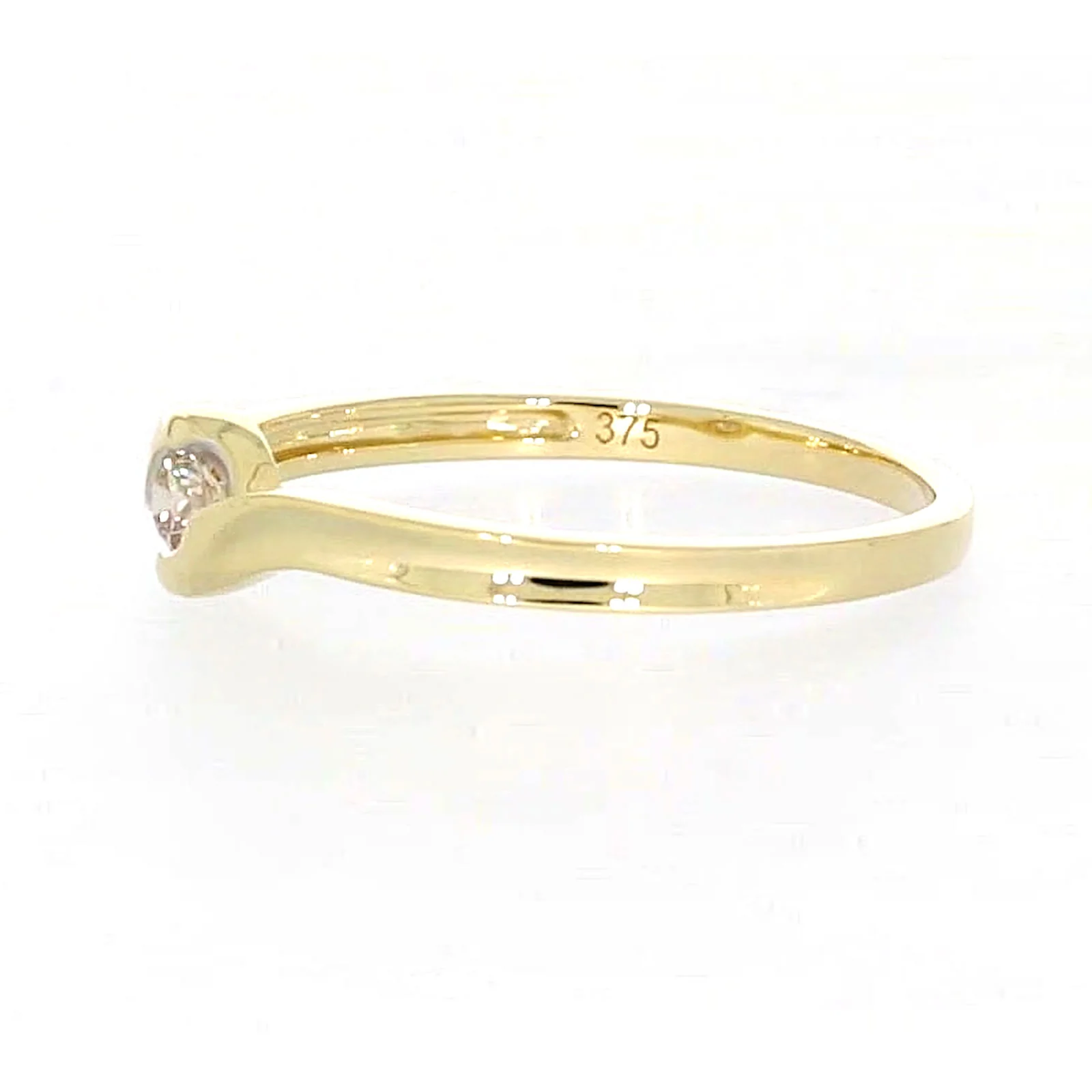 9ct Yellow Gold Round Brilliant Cut with 0.08 CARAT tw of Diamonds Ring - Image 15