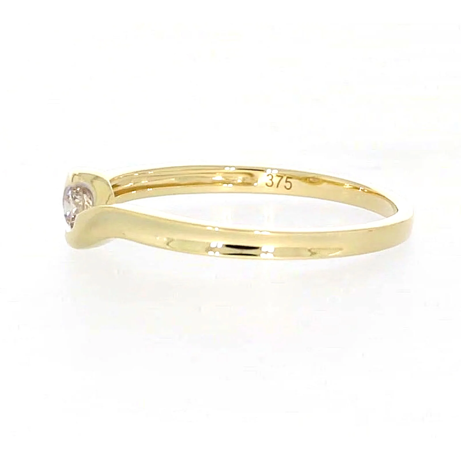 9ct Yellow Gold Round Brilliant Cut with 0.08 CARAT tw of Diamonds Ring - Image 16