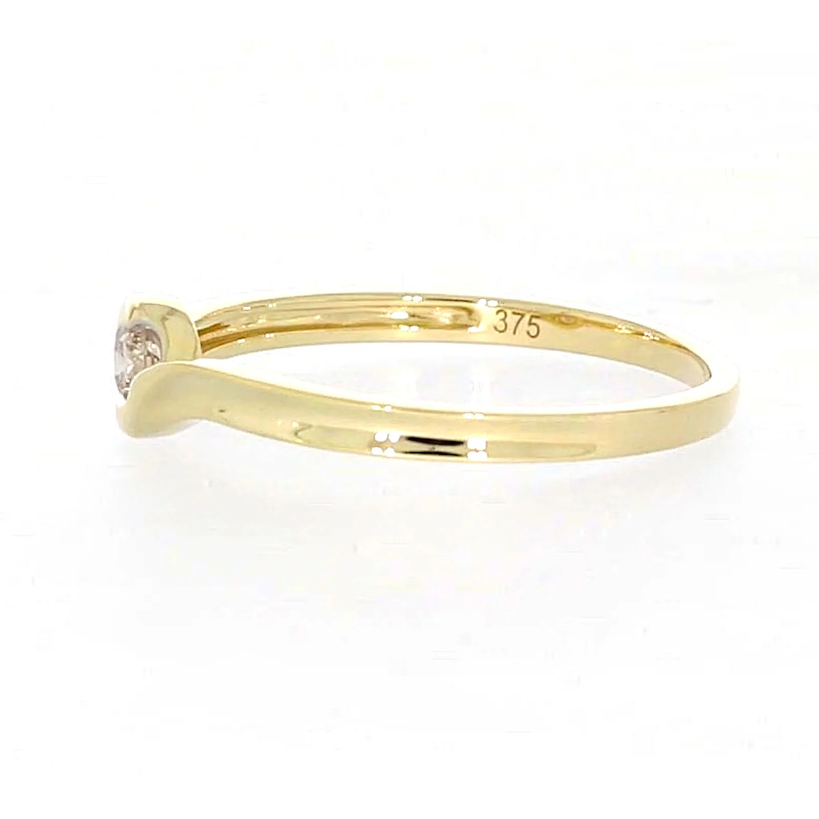 9ct Yellow Gold Round Brilliant Cut with 0.08 CARAT tw of Diamonds Ring - Image 17