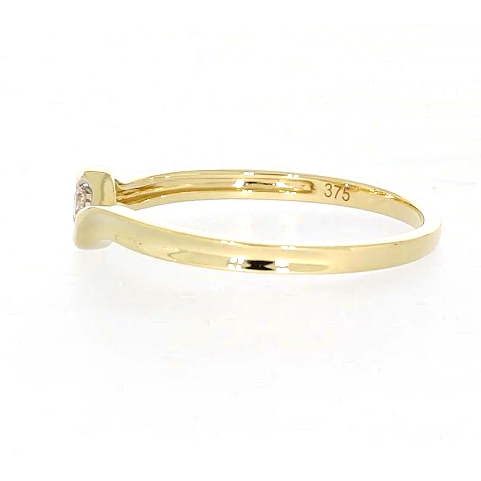 9ct Yellow Gold Round Brilliant Cut with 0.08 CARAT tw of Diamonds Ring - Image 19