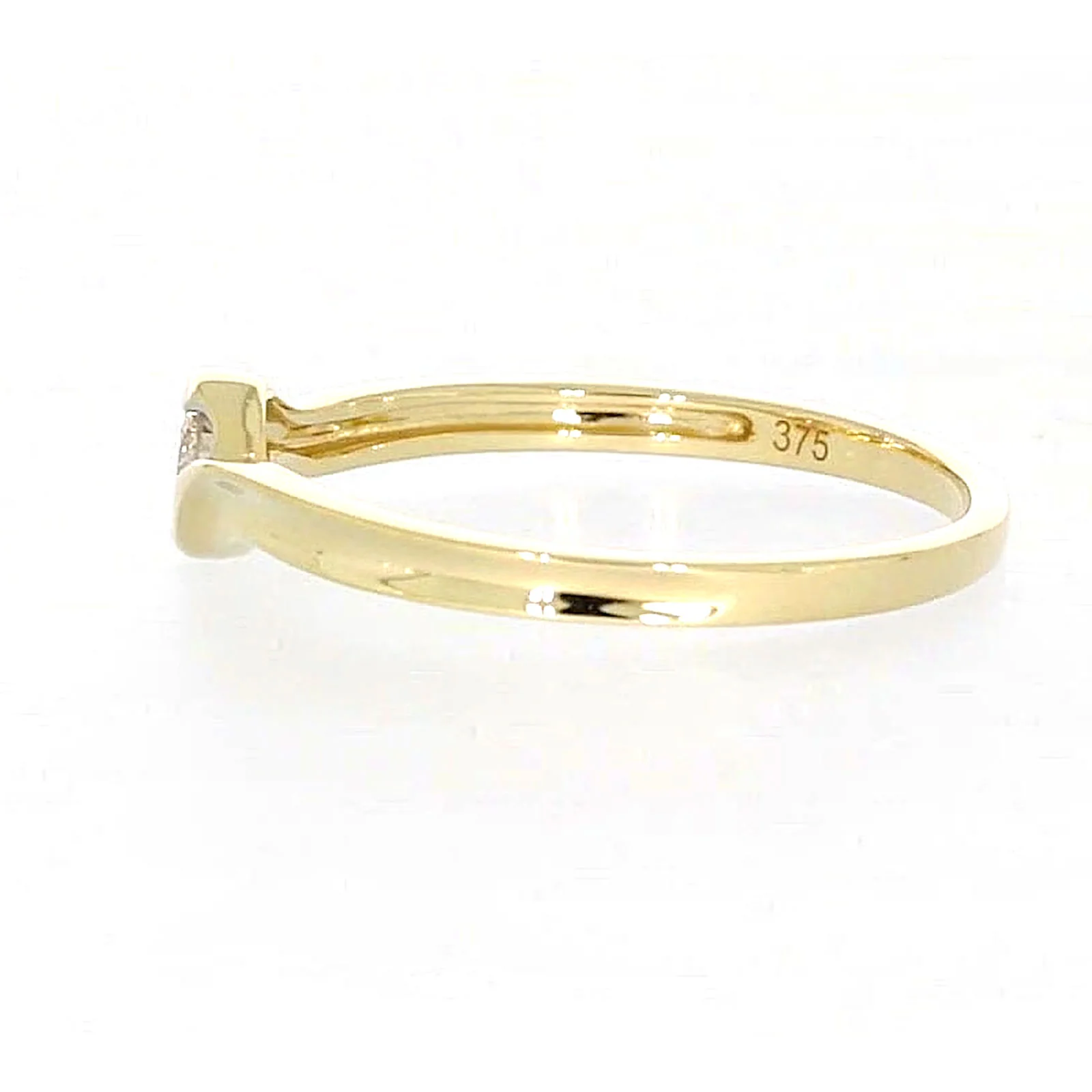 9ct Yellow Gold Round Brilliant Cut with 0.08 CARAT tw of Diamonds Ring - Image 20