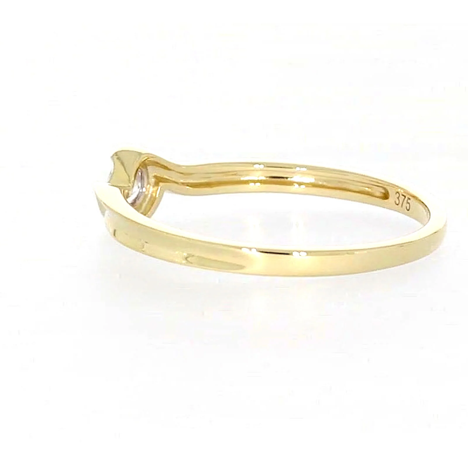 9ct Yellow Gold Round Brilliant Cut with 0.08 CARAT tw of Diamonds Ring - Image 25
