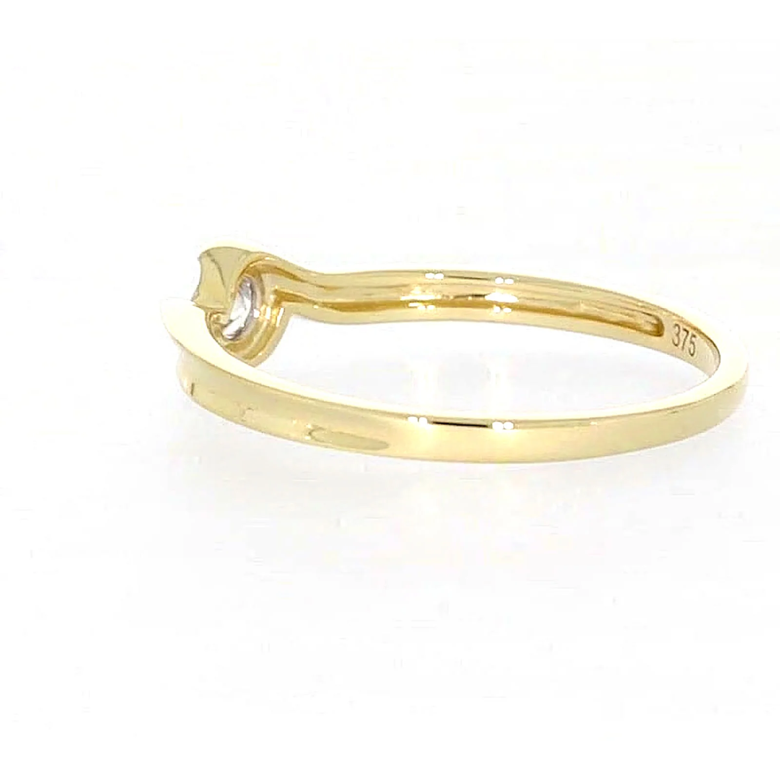 9ct Yellow Gold Round Brilliant Cut with 0.08 CARAT tw of Diamonds Ring - Image 26