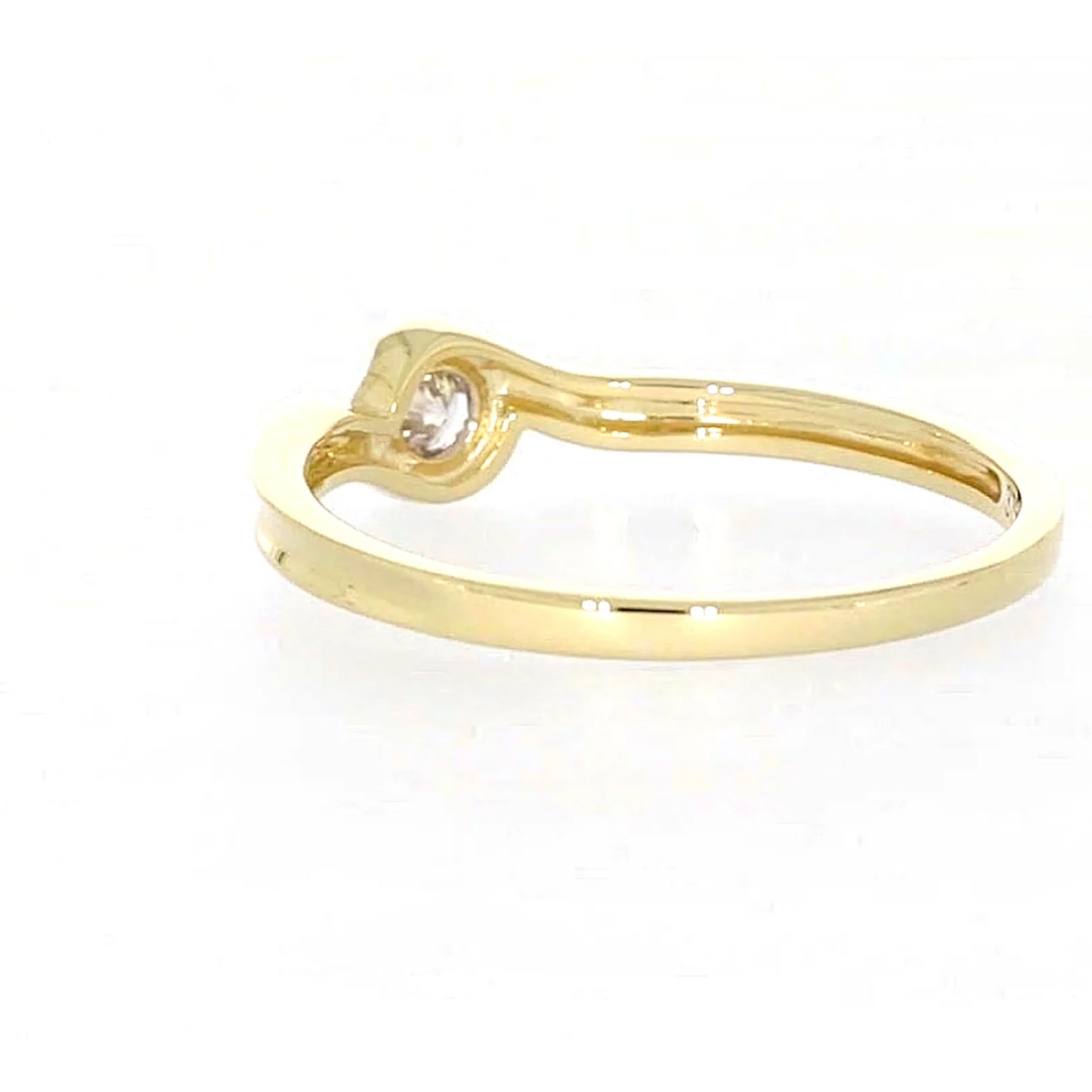 9ct Yellow Gold Round Brilliant Cut with 0.08 CARAT tw of Diamonds Ring - Image 30