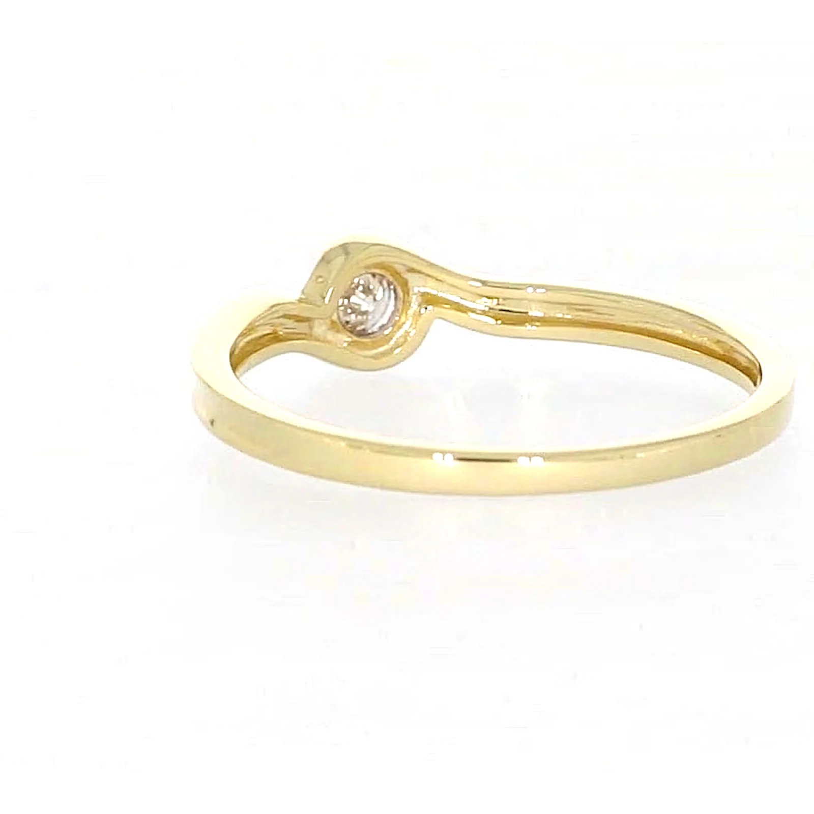 9ct Yellow Gold Round Brilliant Cut with 0.08 CARAT tw of Diamonds Ring - Image 32