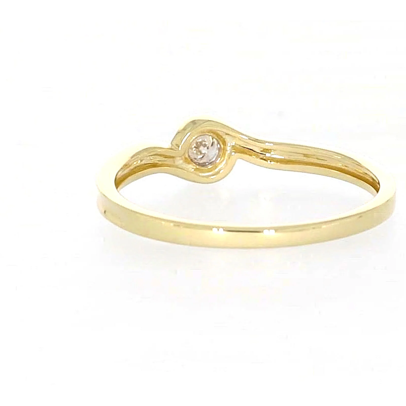 9ct Yellow Gold Round Brilliant Cut with 0.08 CARAT tw of Diamonds Ring - Image 34