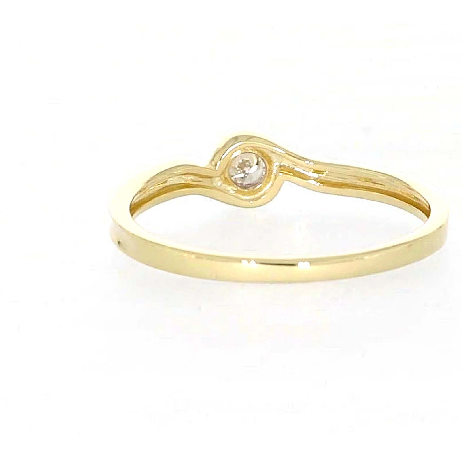 9ct Yellow Gold Round Brilliant Cut with 0.08 CARAT tw of Diamonds Ring - Image 35