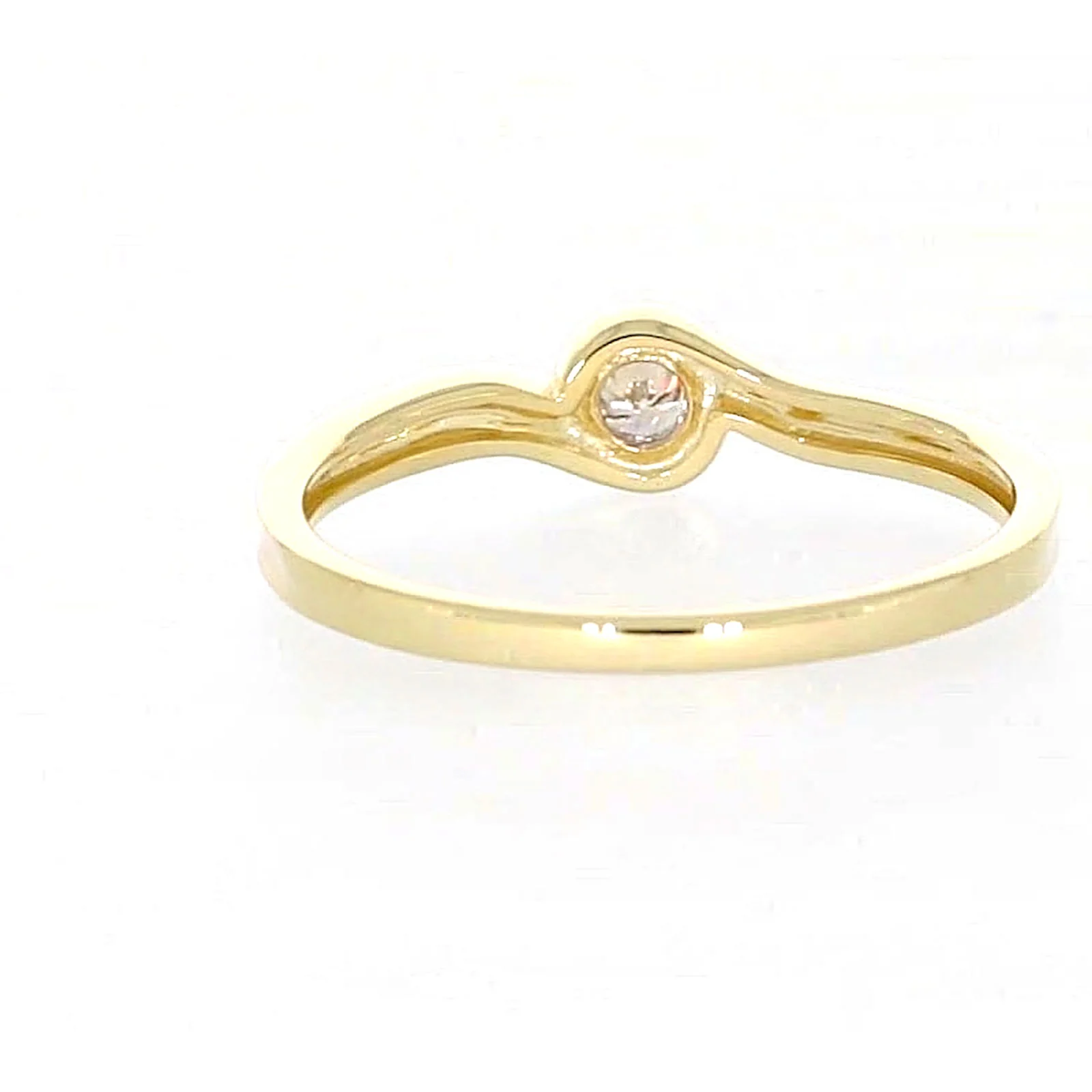 9ct Yellow Gold Round Brilliant Cut with 0.08 CARAT tw of Diamonds Ring - Image 37