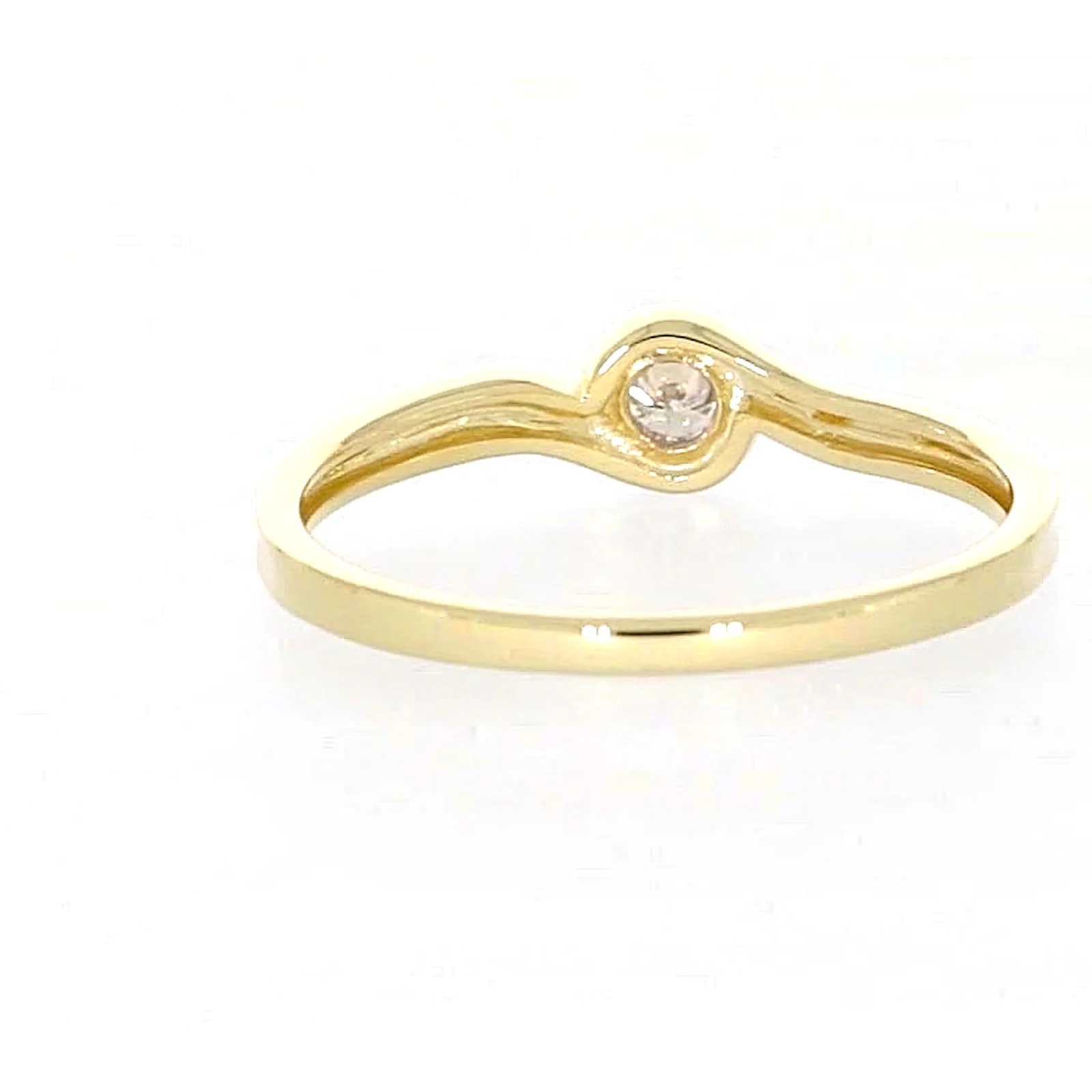 9ct Yellow Gold Round Brilliant Cut with 0.08 CARAT tw of Diamonds Ring - Image 38