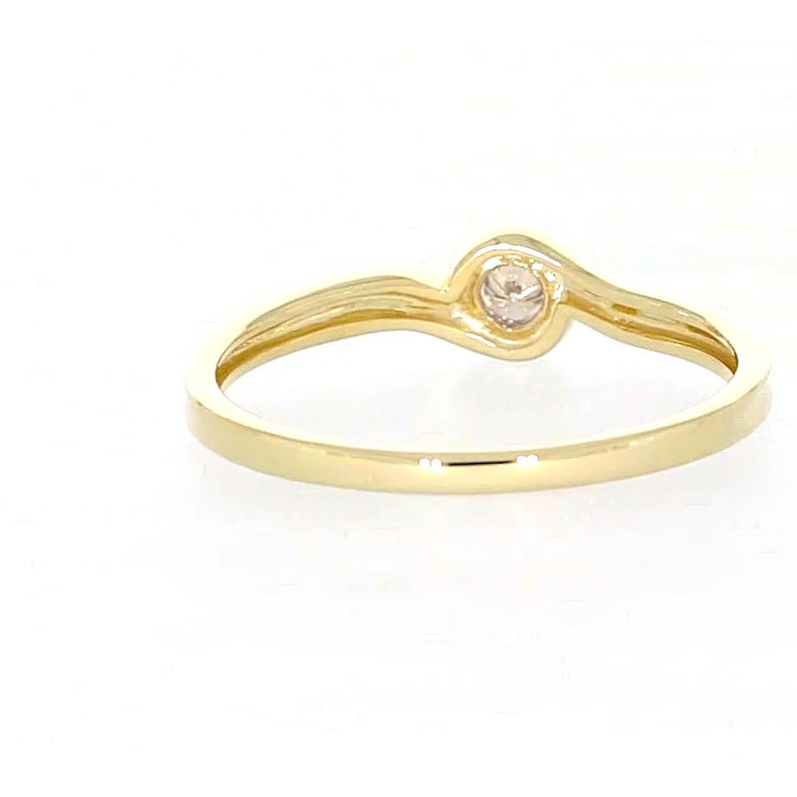 9ct Yellow Gold Round Brilliant Cut with 0.08 CARAT tw of Diamonds Ring - Image 39
