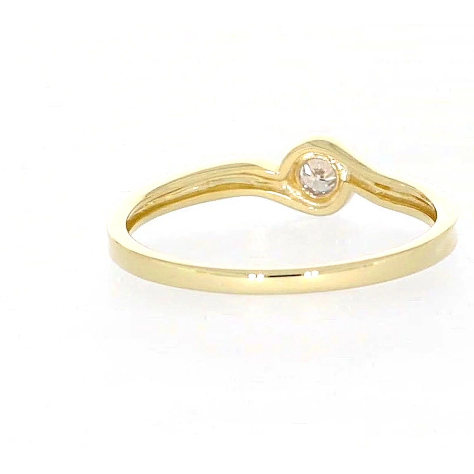 9ct Yellow Gold Round Brilliant Cut with 0.08 CARAT tw of Diamonds Ring - Image 40