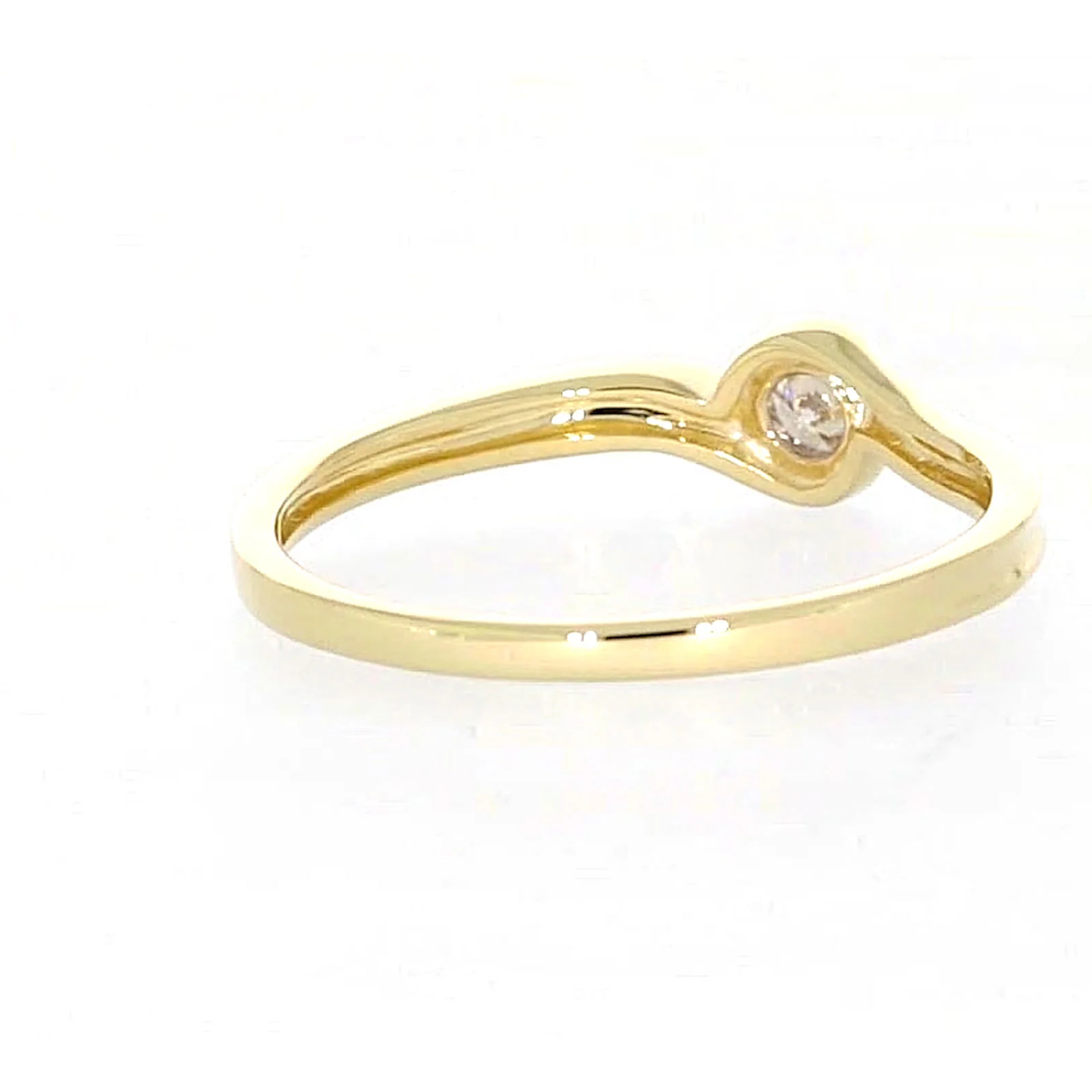 9ct Yellow Gold Round Brilliant Cut with 0.08 CARAT tw of Diamonds Ring - Image 43