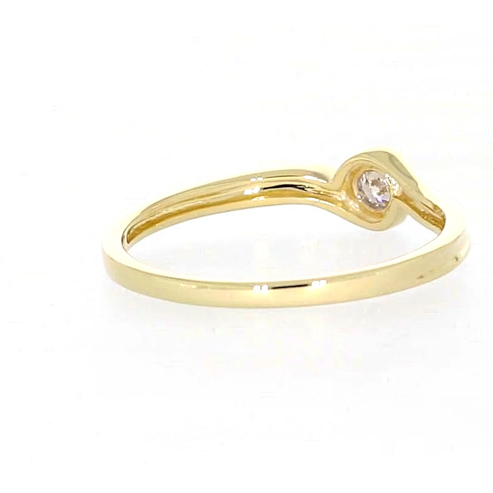 9ct Yellow Gold Round Brilliant Cut with 0.08 CARAT tw of Diamonds Ring - Image 44