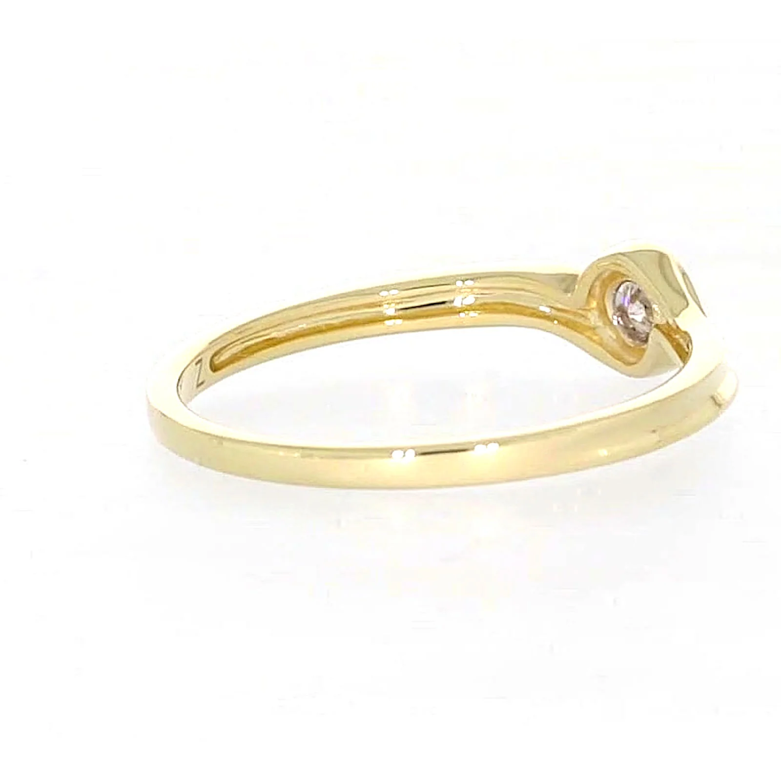 9ct Yellow Gold Round Brilliant Cut with 0.08 CARAT tw of Diamonds Ring - Image 47