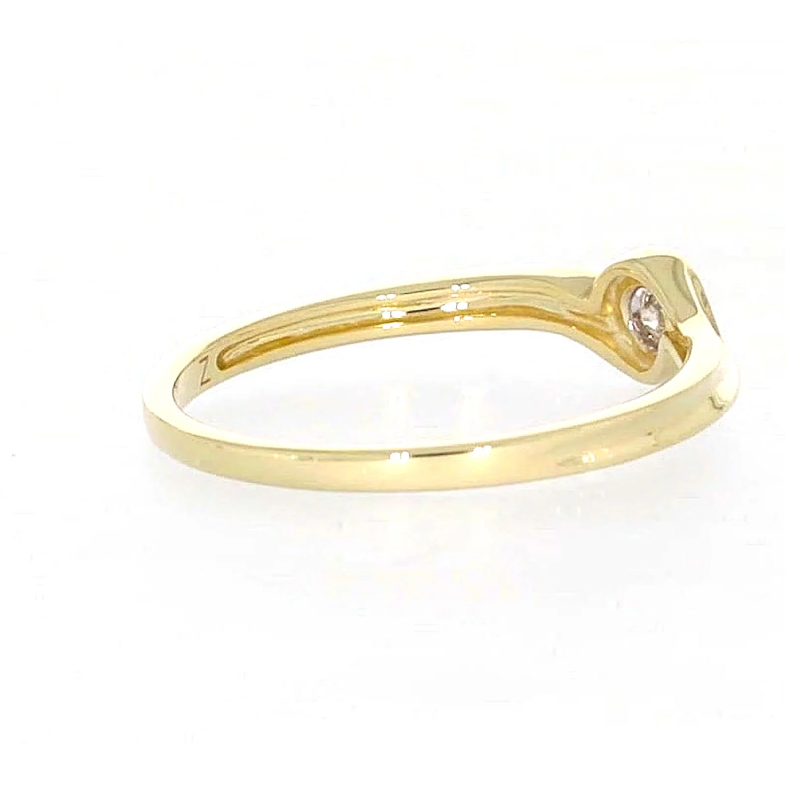 9ct Yellow Gold Round Brilliant Cut with 0.08 CARAT tw of Diamonds Ring - Image 48