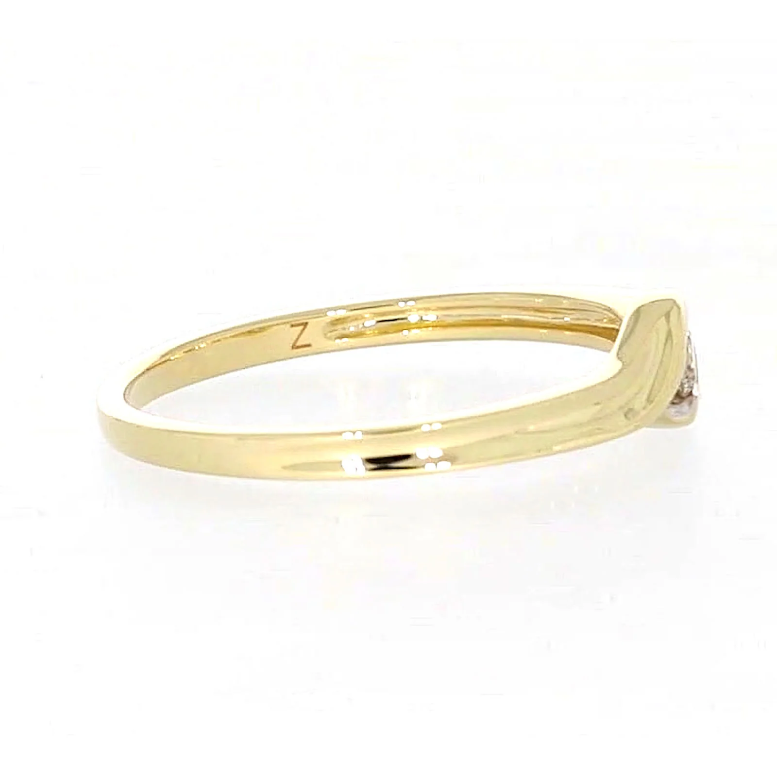 9ct Yellow Gold Round Brilliant Cut with 0.08 CARAT tw of Diamonds Ring - Image 57