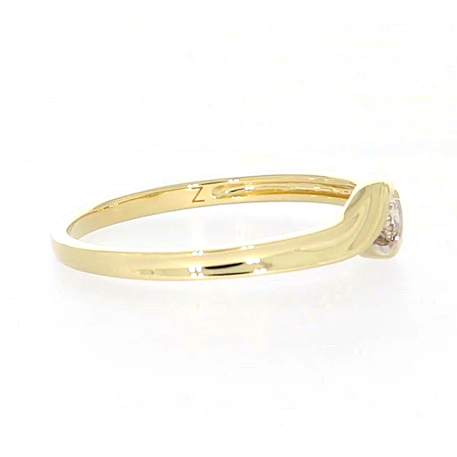 9ct Yellow Gold Round Brilliant Cut with 0.08 CARAT tw of Diamonds Ring - Image 59