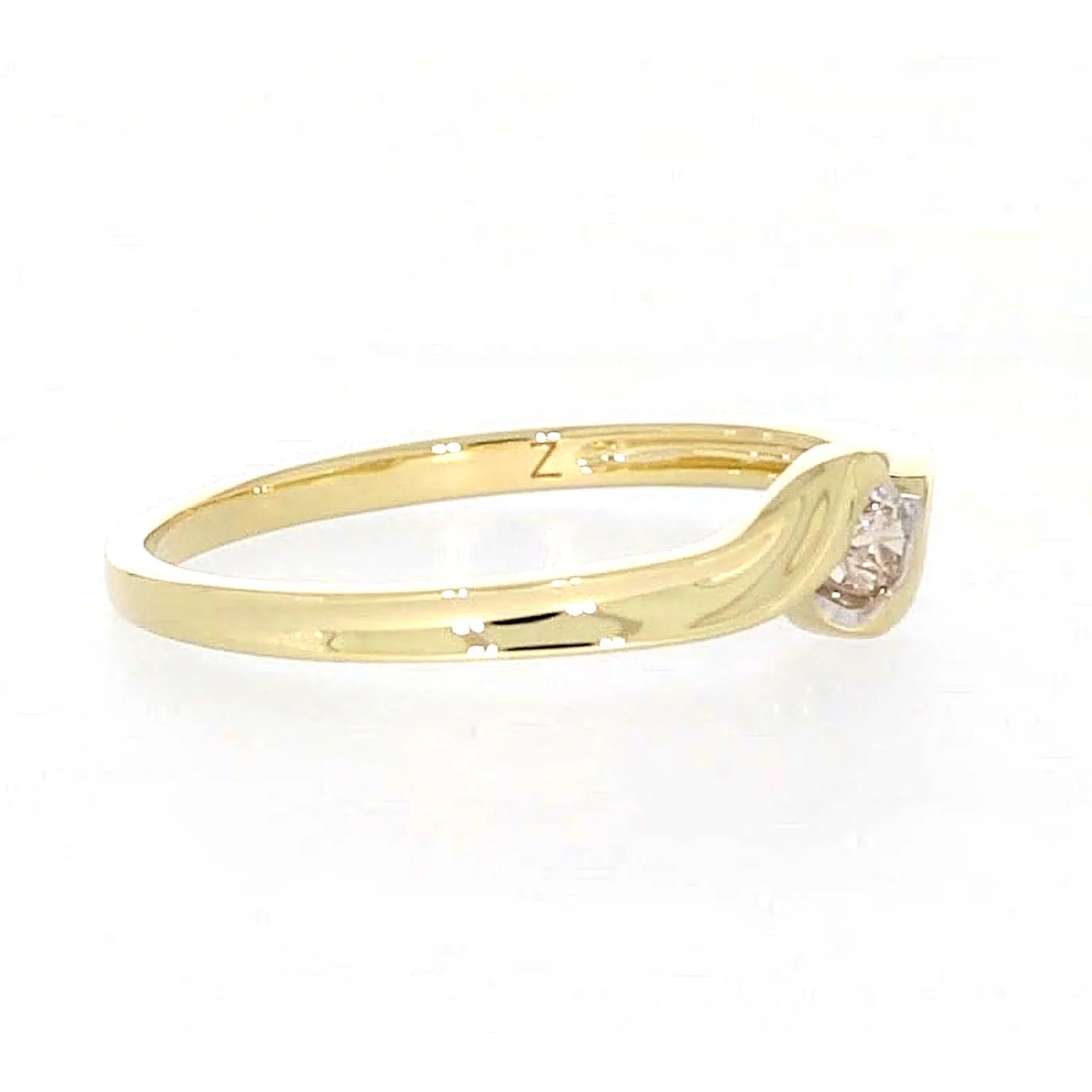 9ct Yellow Gold Round Brilliant Cut with 0.08 CARAT tw of Diamonds Ring - Image 62