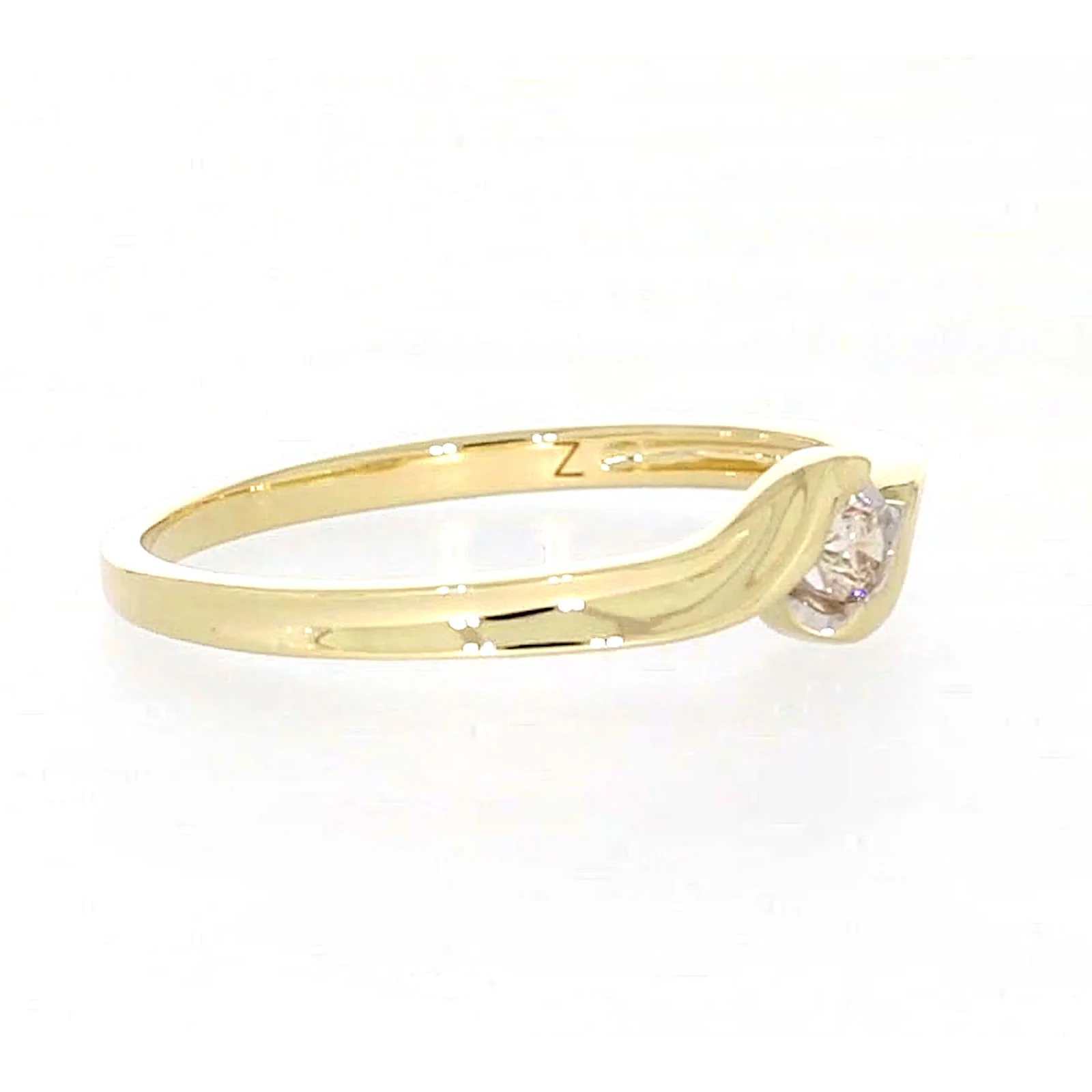 9ct Yellow Gold Round Brilliant Cut with 0.08 CARAT tw of Diamonds Ring - Image 63